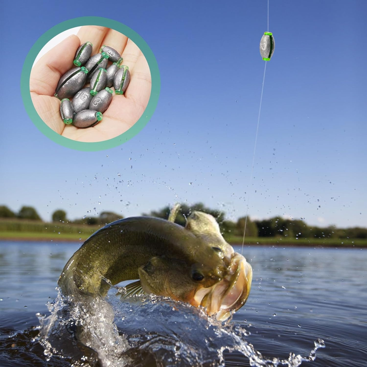 50-Piece Fishing Sinker Set, Sinkers 2–20 G In A Storage Box, Bottom Fishing Sinkers For Rivers & The Ocean, Complete Fishing Sinker Set For Beginners & Professionals—Tool Kits photo 3