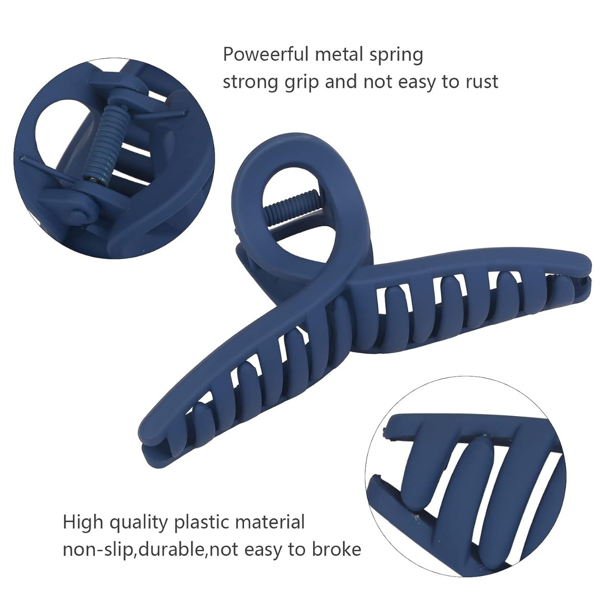 Multi-piece Party Gift Sets – 6-Piece Set Of Matte Hair Clips For Women, 4.3 Inches, Non-Slip Hairpins, Strong Hold Hair Claw Clips, Large Hair Clips For Women With Thick And Thin Hair photo 4