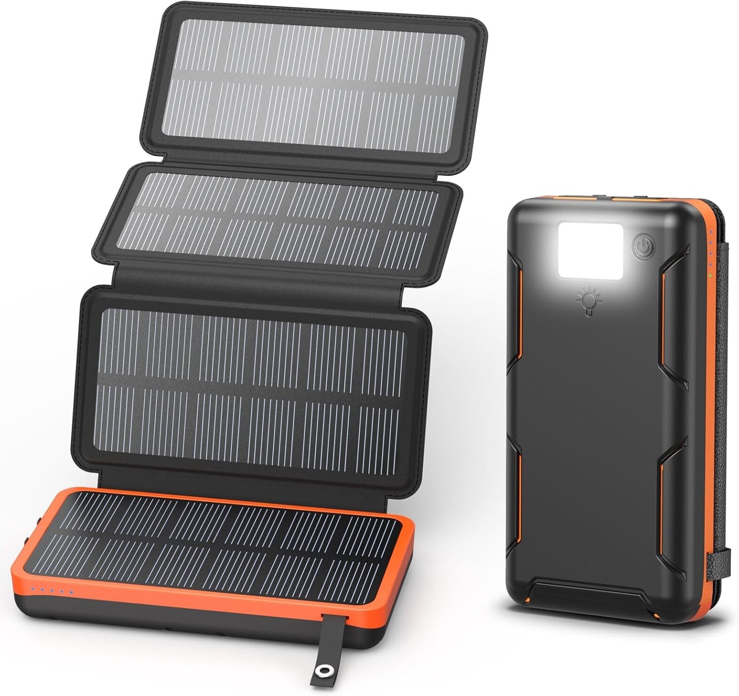 4 Panel Solar Power Bank Pack 40000mAh 2 USB LED Battery Fast Charger For Phone photo 1