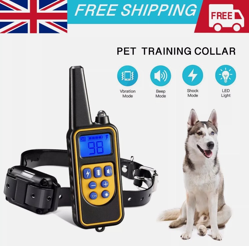 800M Electric Pet Dog Training E-Collar Anti-Bark Obedience Remote Control LCD photo 2