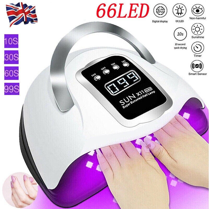 280W UV Nail Lamp Tool 66LED Professional Polish Dryer Gel Acrylic Curing Lights photo 1
