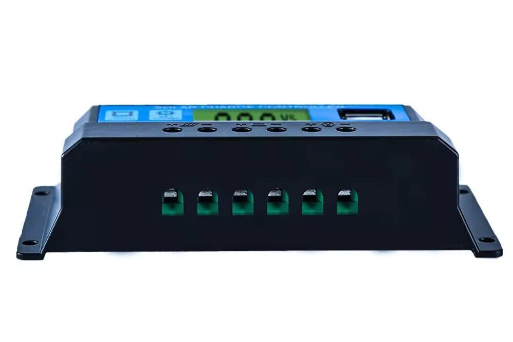 30A PWM Solar Panel Regulator Battery Charge Controller LCD Dual USB 12V-24V UK photo 3