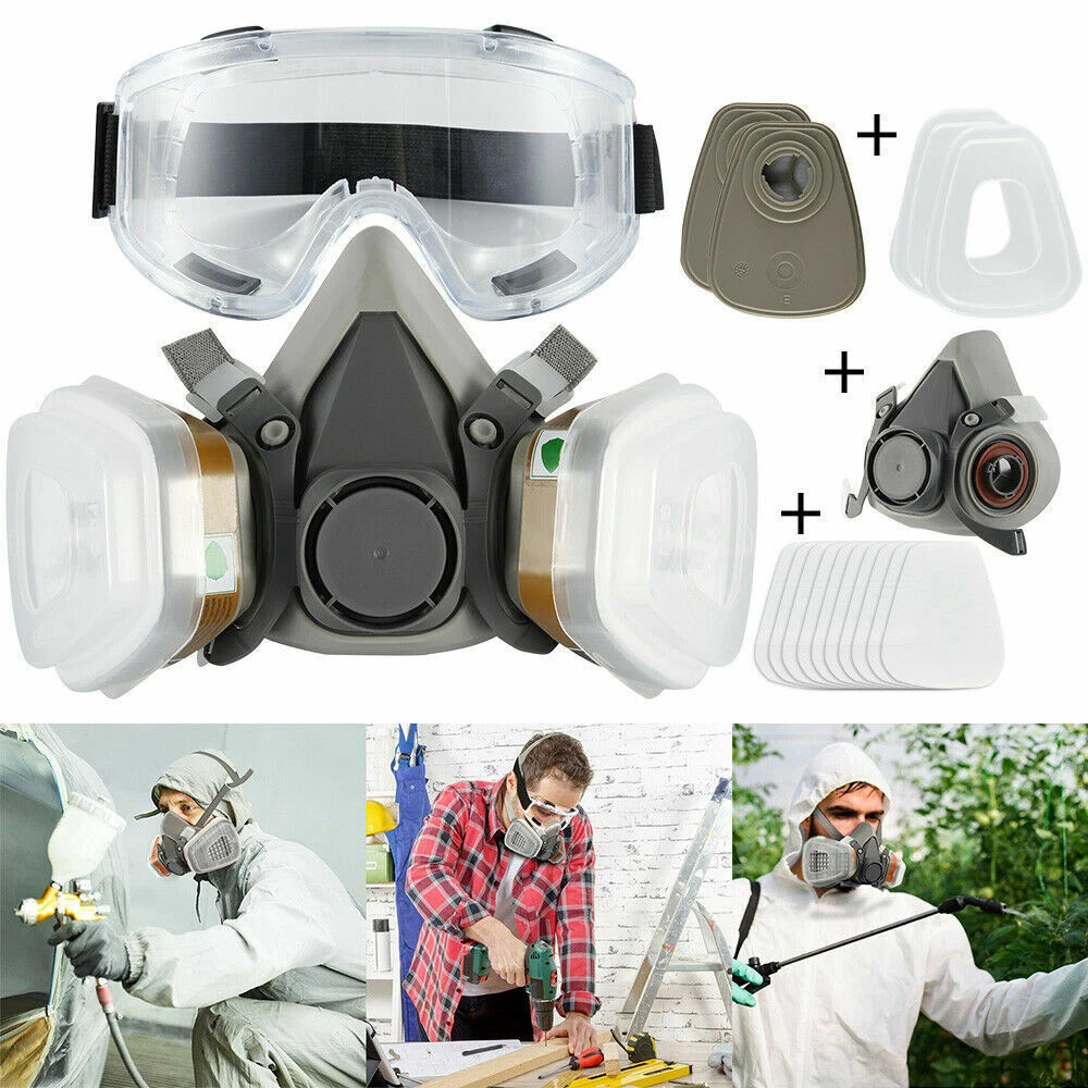 17PCS 6200 Respirator Mask Anti-Dust Gas Mask For Spray Painting Sanding Dust photo 4