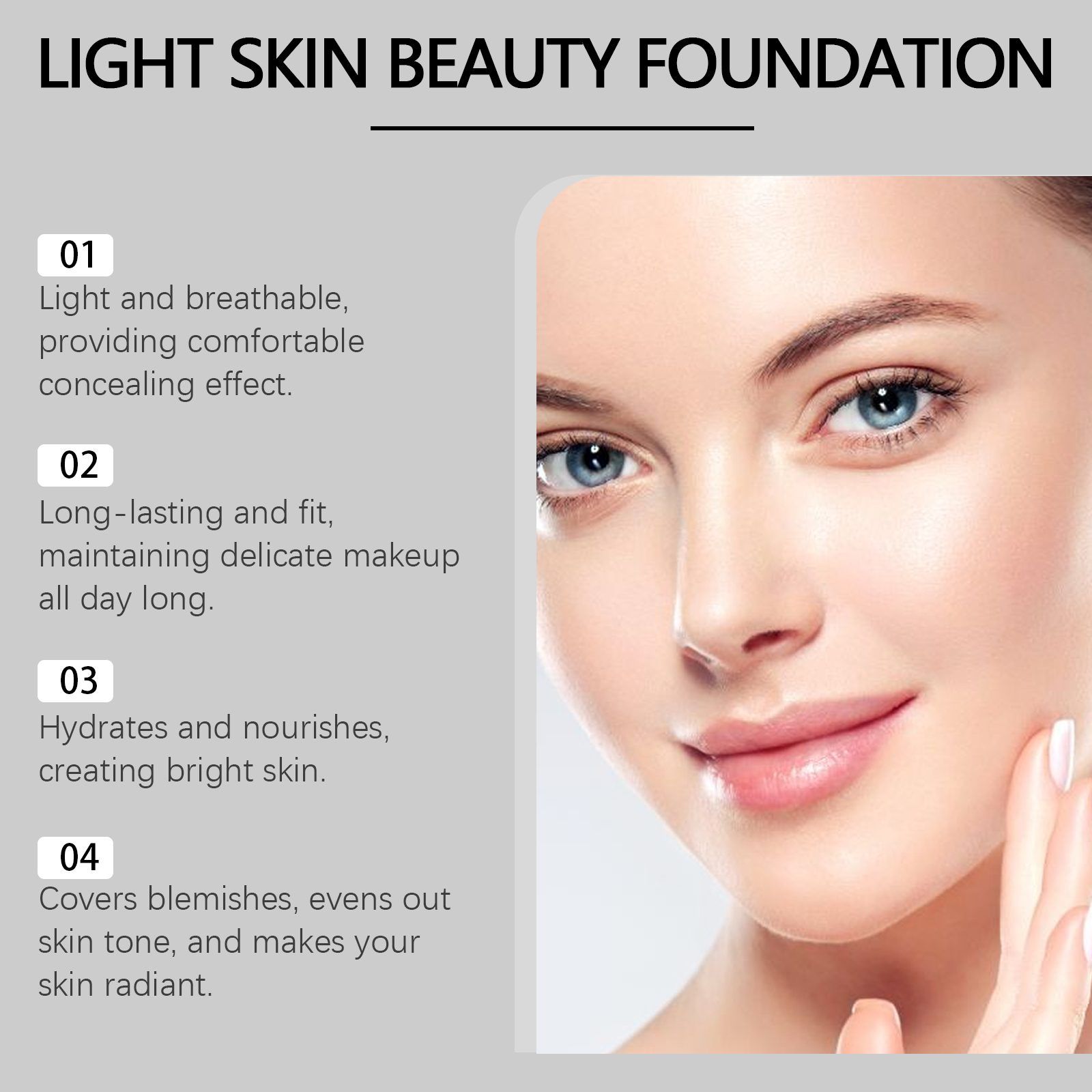 EELHOE Moisturizing Concealer Foundation Cream, Natural, 5 g photo 3