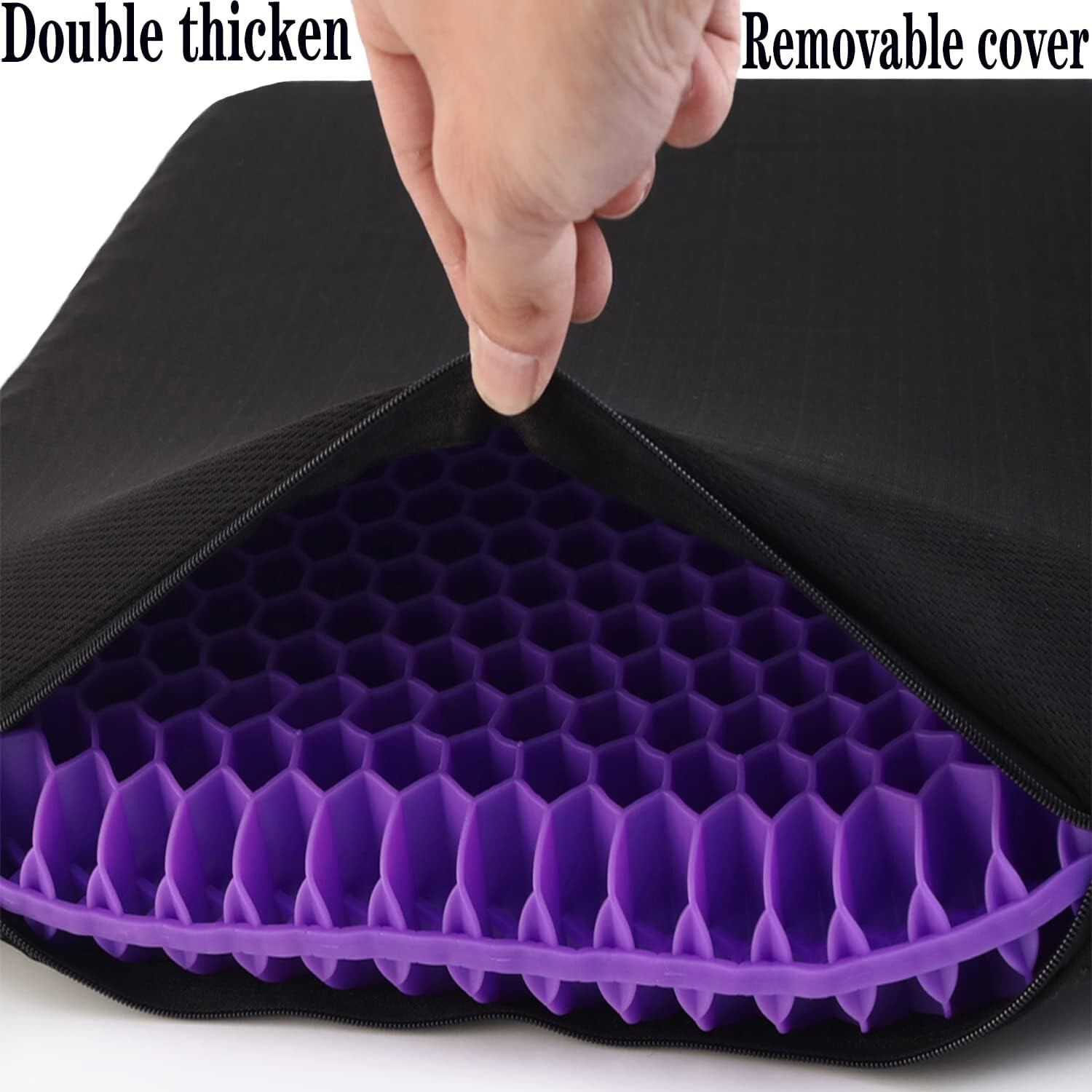 Honeycomb Breathable Gel Seat Cushion Cooling Double Thick Egg Sitting Pad Mat photo 2
