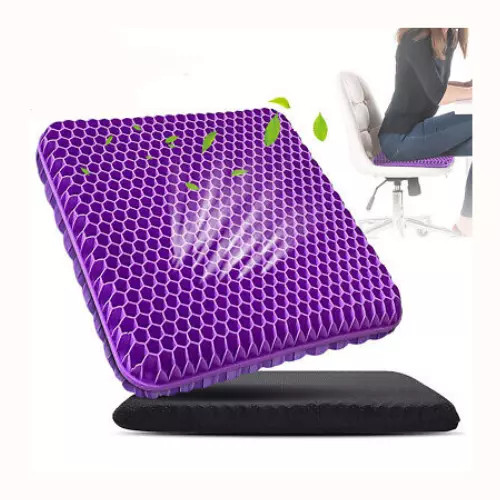 Honeycomb Breathable Gel Seat Cushion Cooling Double Thick Egg Sitting Pad Mat photo 3