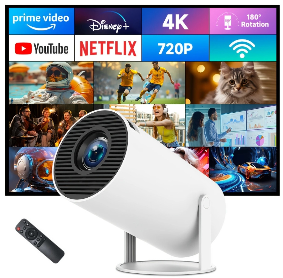 5G 4K Projector Smart HD LED WiFi Bluetooth H DMI USB Android Office Home Theater photo 1