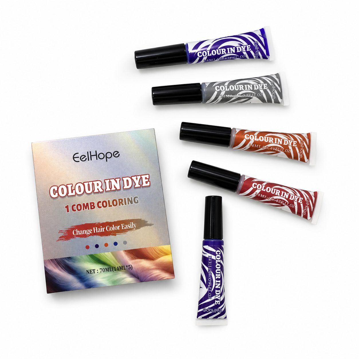 EELHOPE Halloween Temporary Hair Color Set, 70 ml Set photo 4