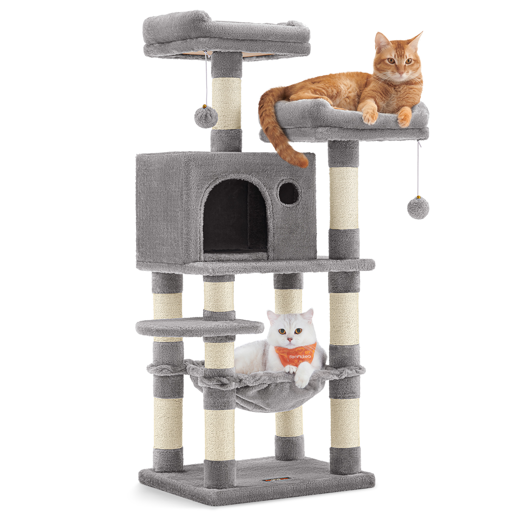 Cat Tree, 44.1-Inch Multi-Level Tower, 11 Scratching Posts photo 2