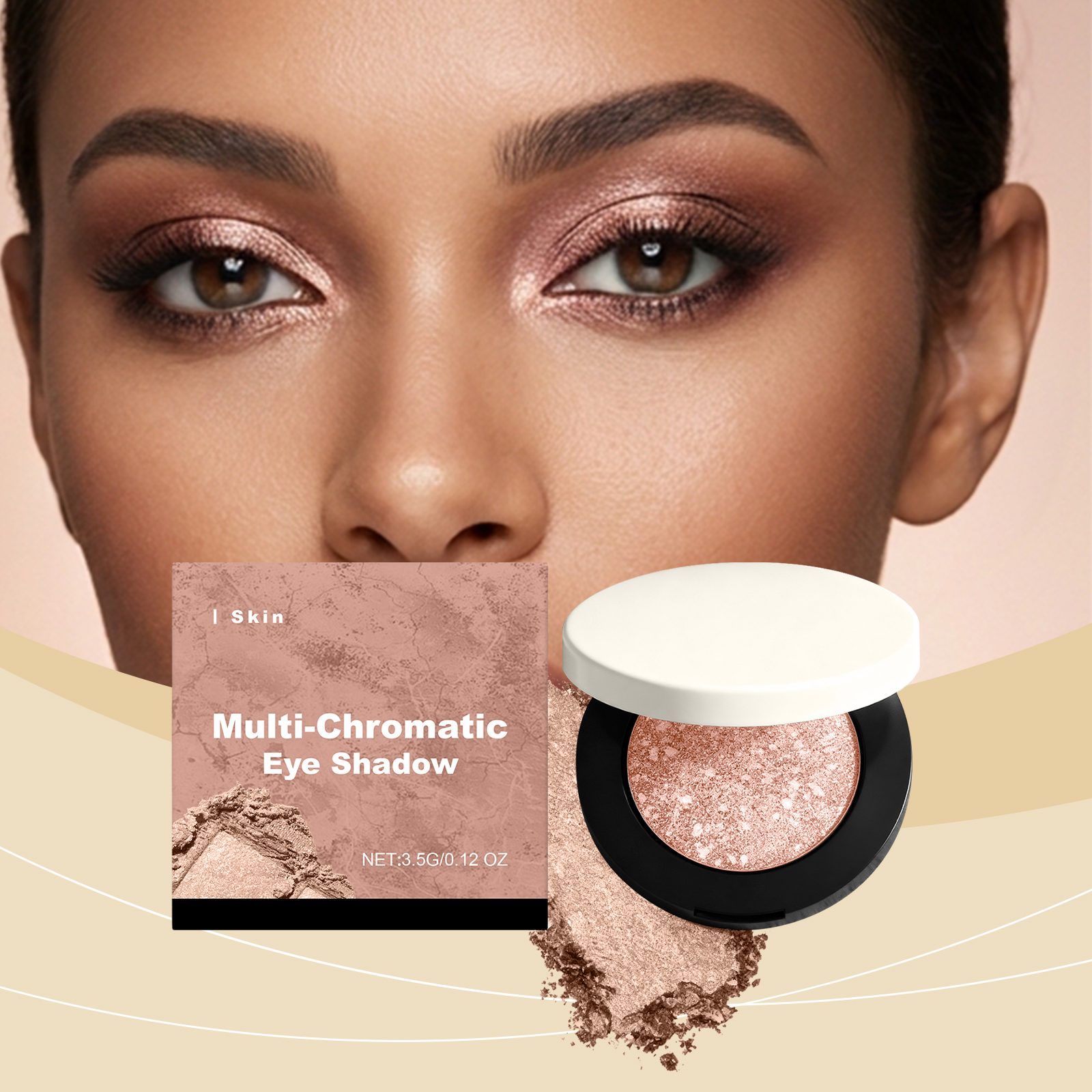 AMZ Shimmer Eye Shadow, Nude, 3.5 g photo 6