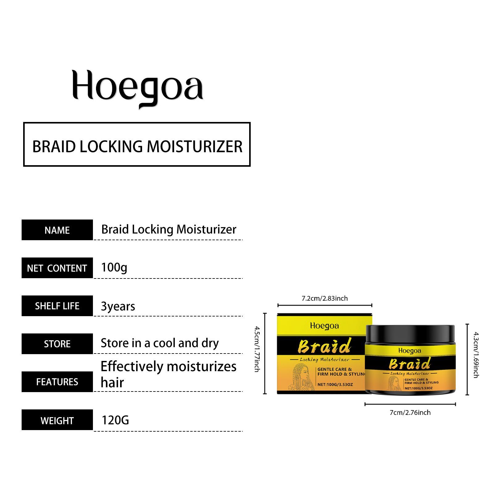 HOEGOA Moisturizing Hair Styling Gel, 100 g photo 8