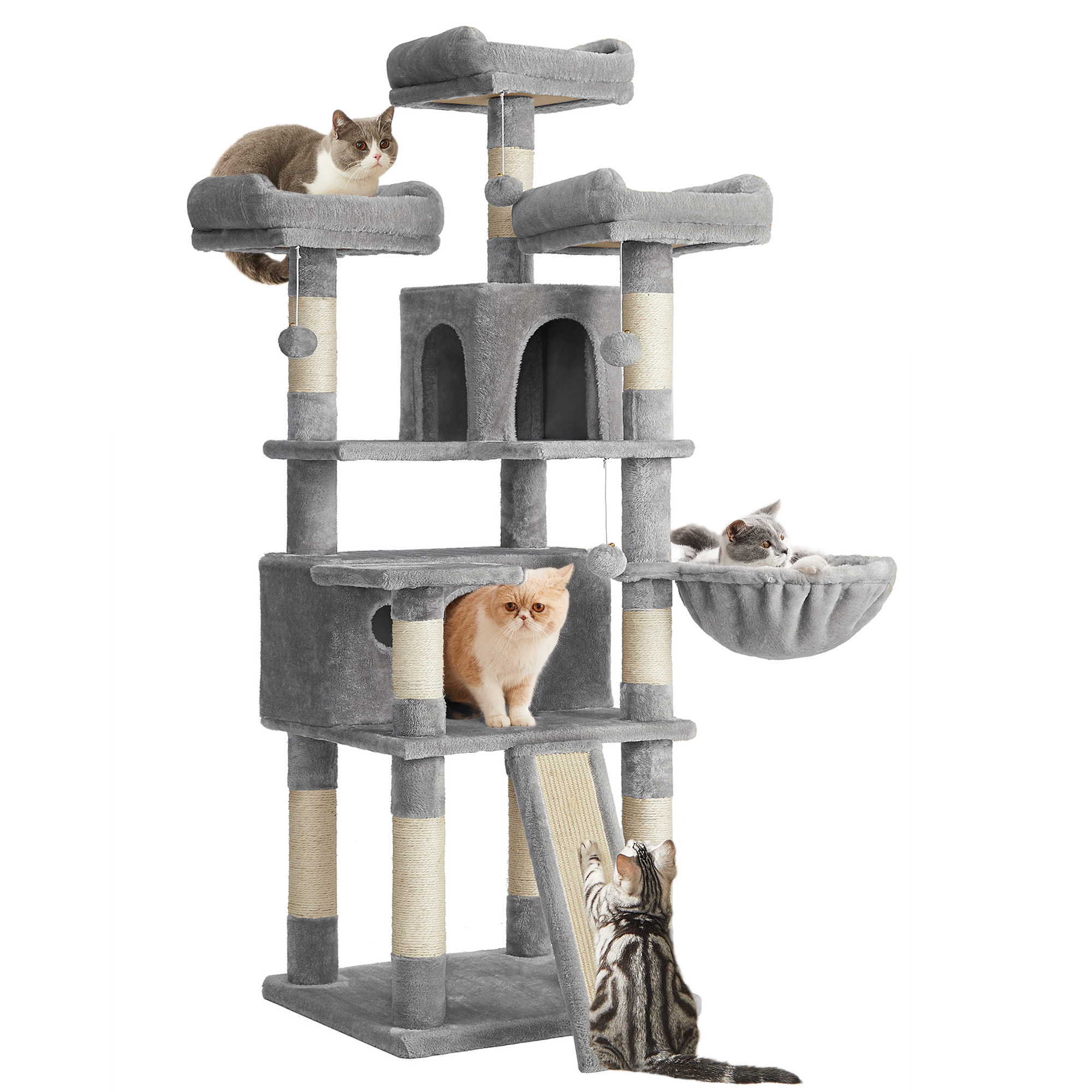 Cat Tree, 67.7 Inches Large Tower, Cat Condo photo 2