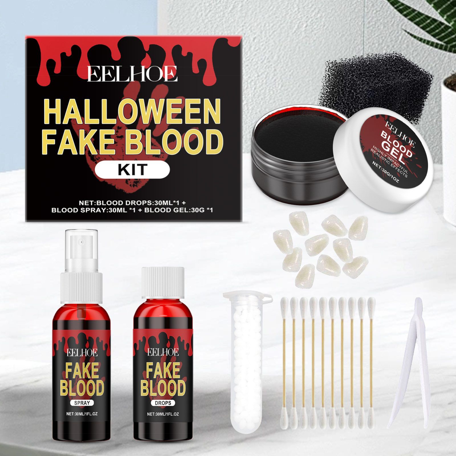 EELHOE Halloween Fake Blood Special Effects Set, 1 Set photo 7