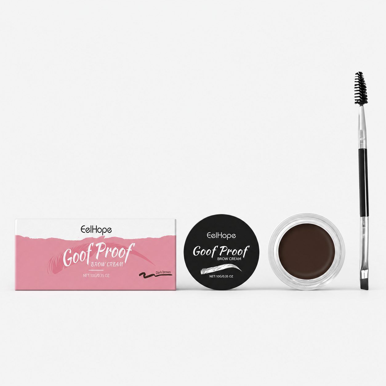EELHOPE Deep Brown Brow Tint with Brush, 10 g photo 2