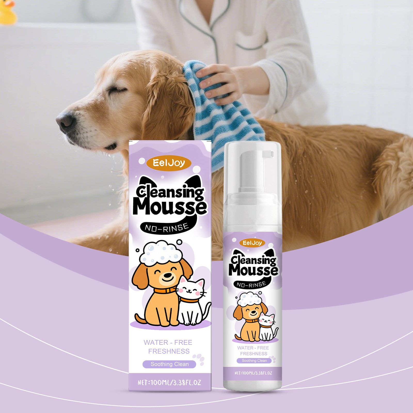 EELJOY No-Rinse Pet Face Cleansing Mousse, 100 ml photo 3