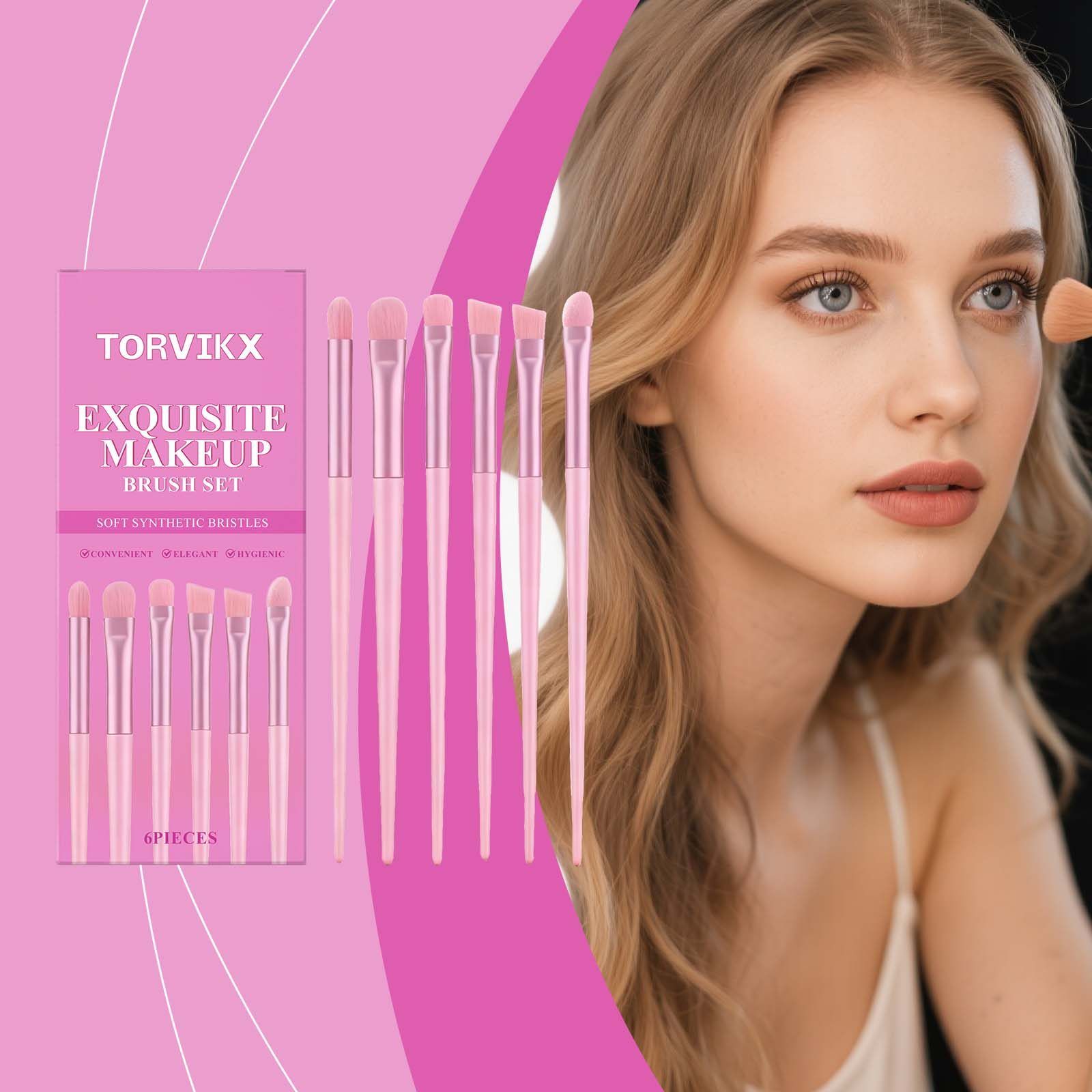 TORVIKX 6-Piece Makeup Brush Set, 6 Pieces photo 2