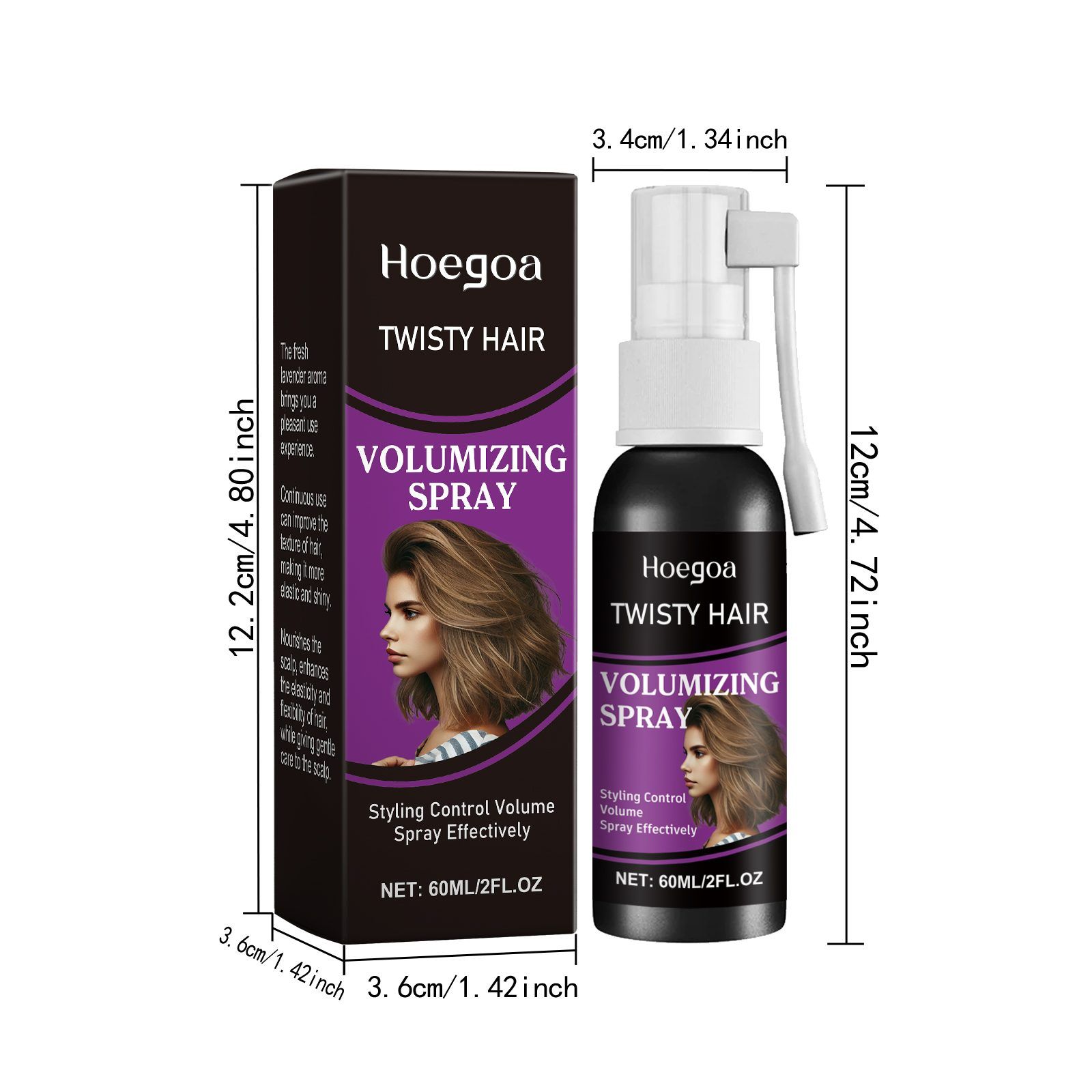 HOEGOA Hair Volumizing Styling Spray, 60 ml photo 7