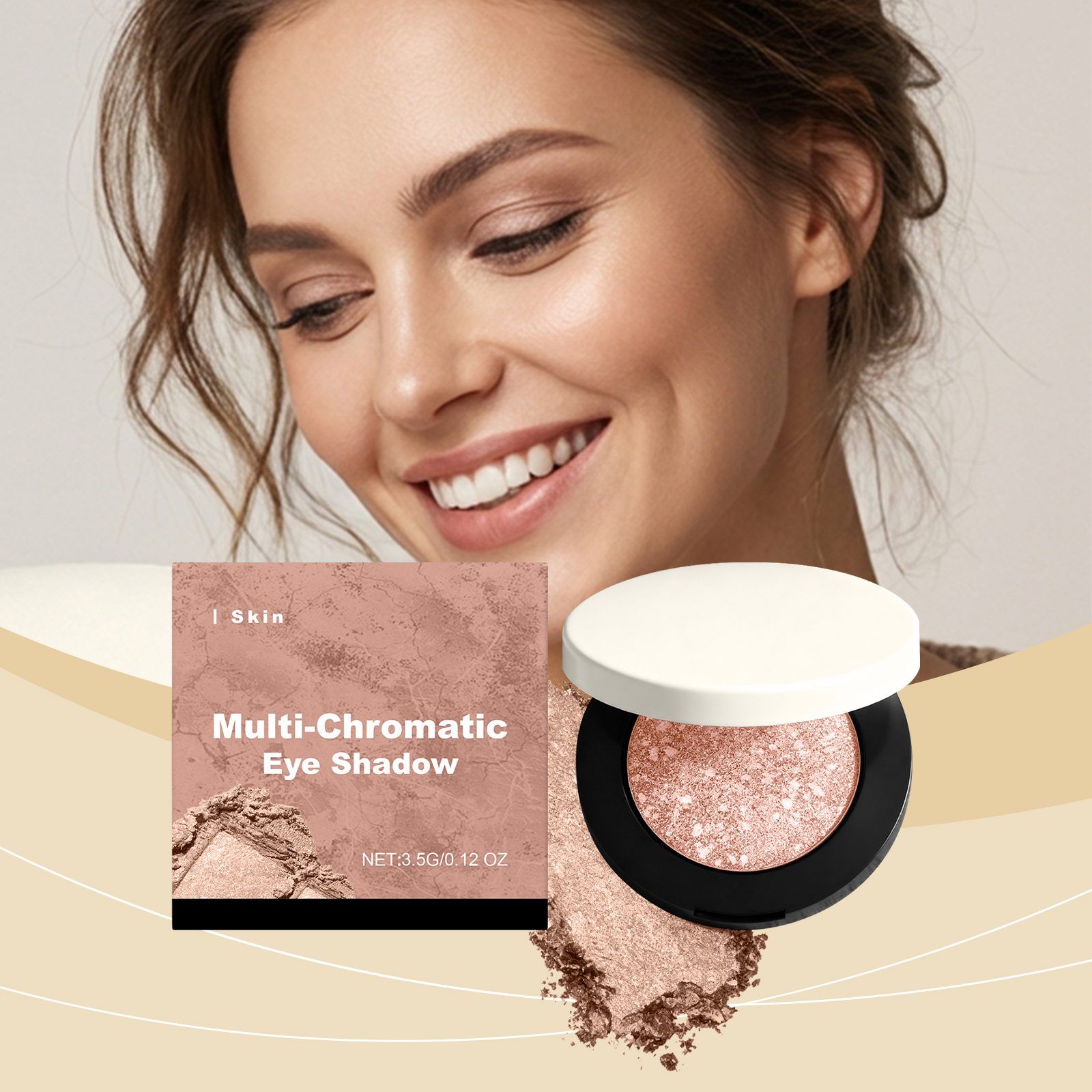 AMZ Shimmer Eye Shadow, Nude, 3.5 g photo 8