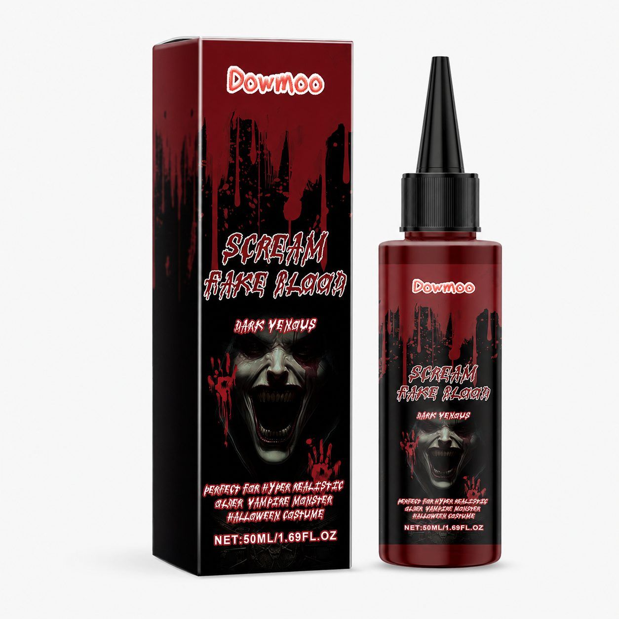 DOWMOO Halloween Fake Blood Drops, 50 ml photo 1