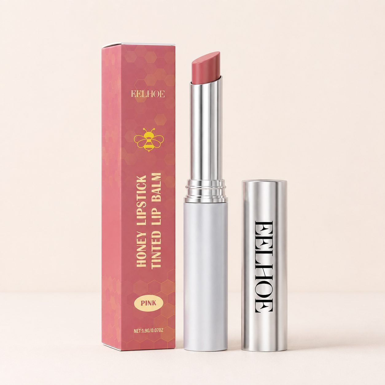EELHOE Moisturizing Honey Lip Balm, Pink, 1.9 g photo 1