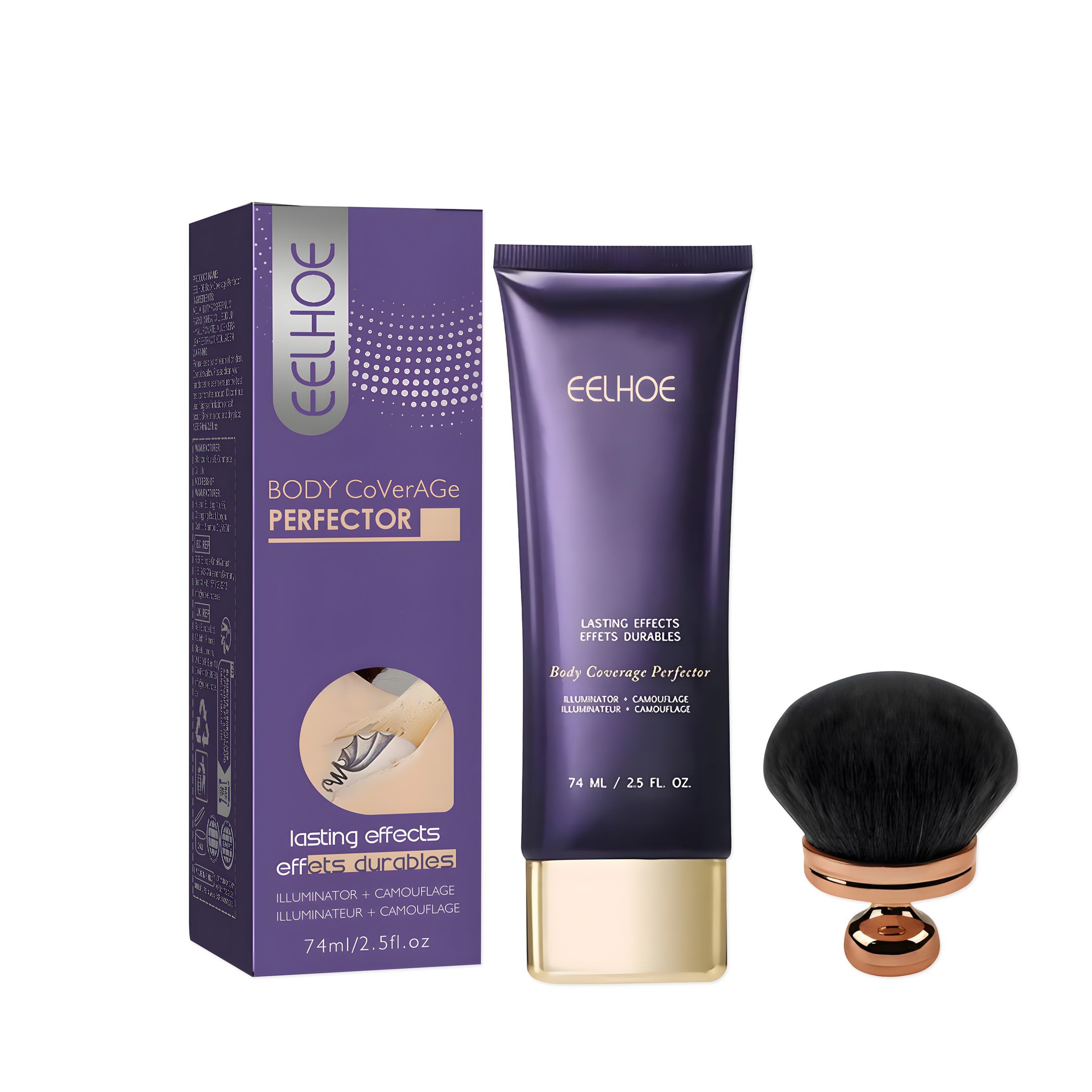 EELHOE Body Concealer Cream with Brush, 74 ml Cream and 1 Brush photo 3