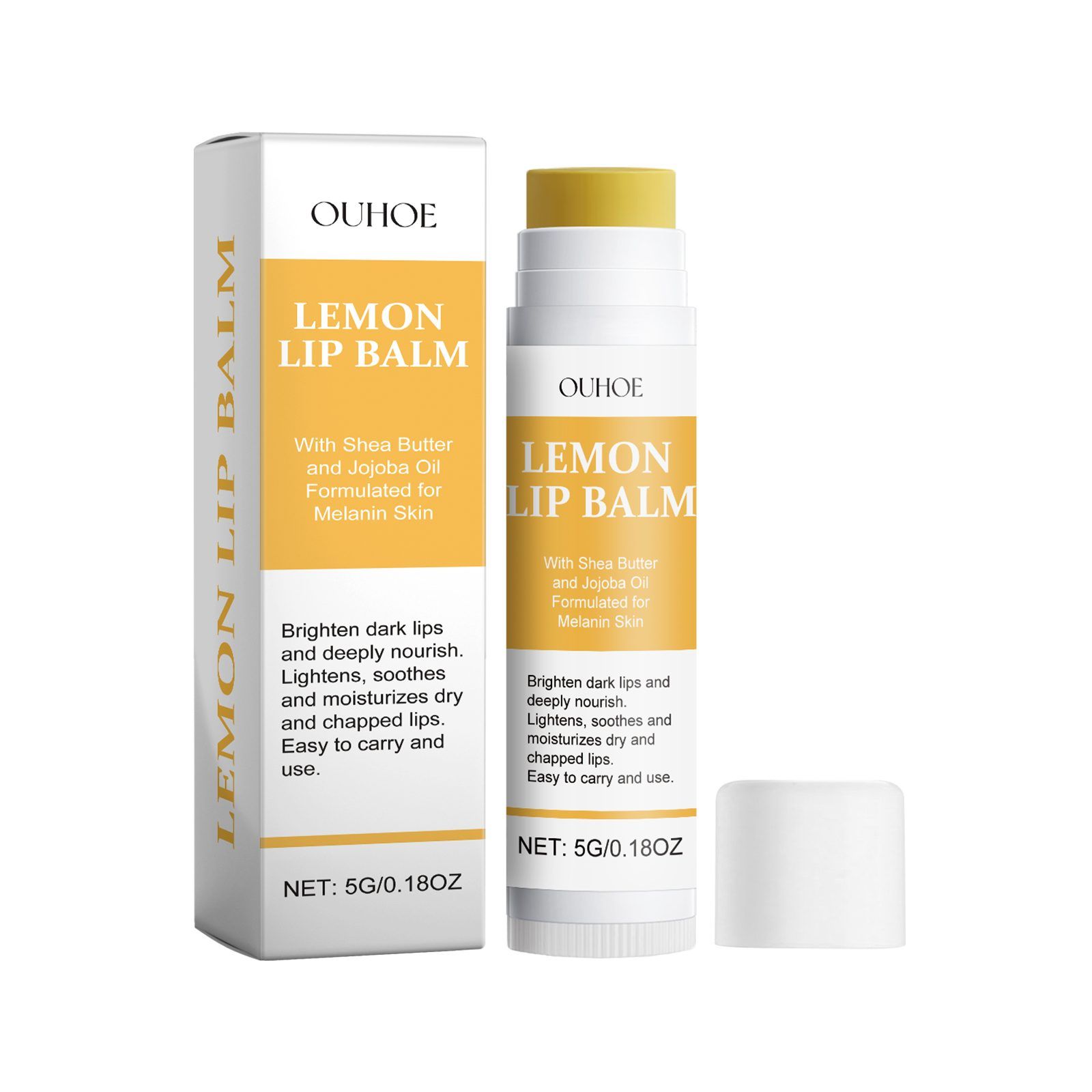 OUHOE Lemon Ginger Lip Balm, 5 g photo 2