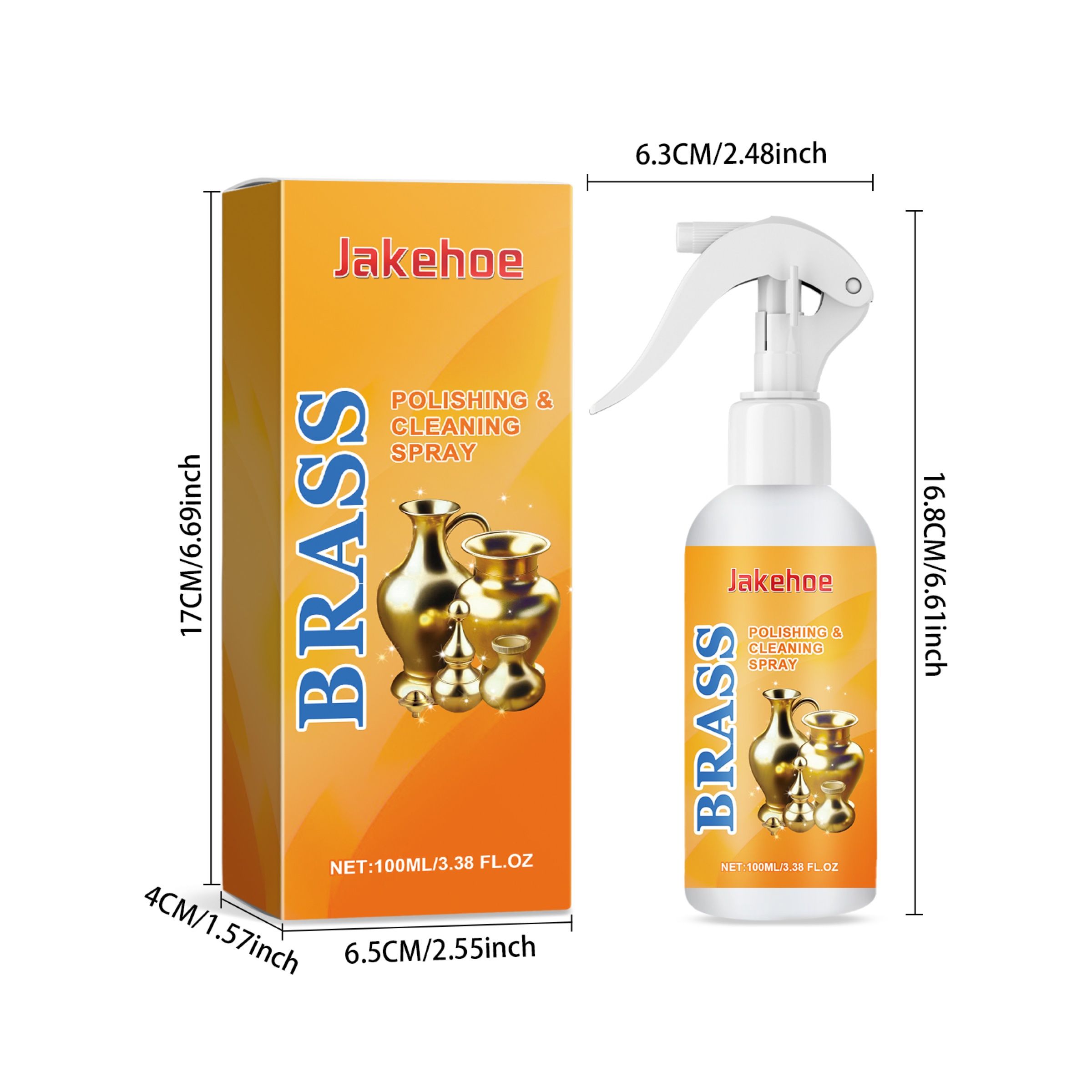 JAKEHOE Brass Cleaning and Polishing Spray, 100 ml / 1 Bottle photo 5