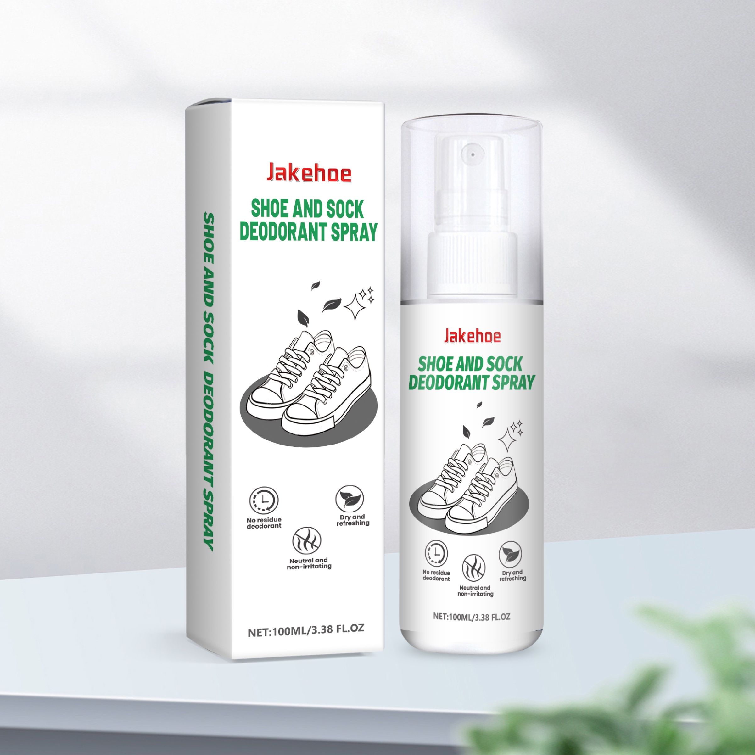 JAKEHOE Shoe and Sock Deodorizing Spray, 100 ml / 1 Bottle photo 4