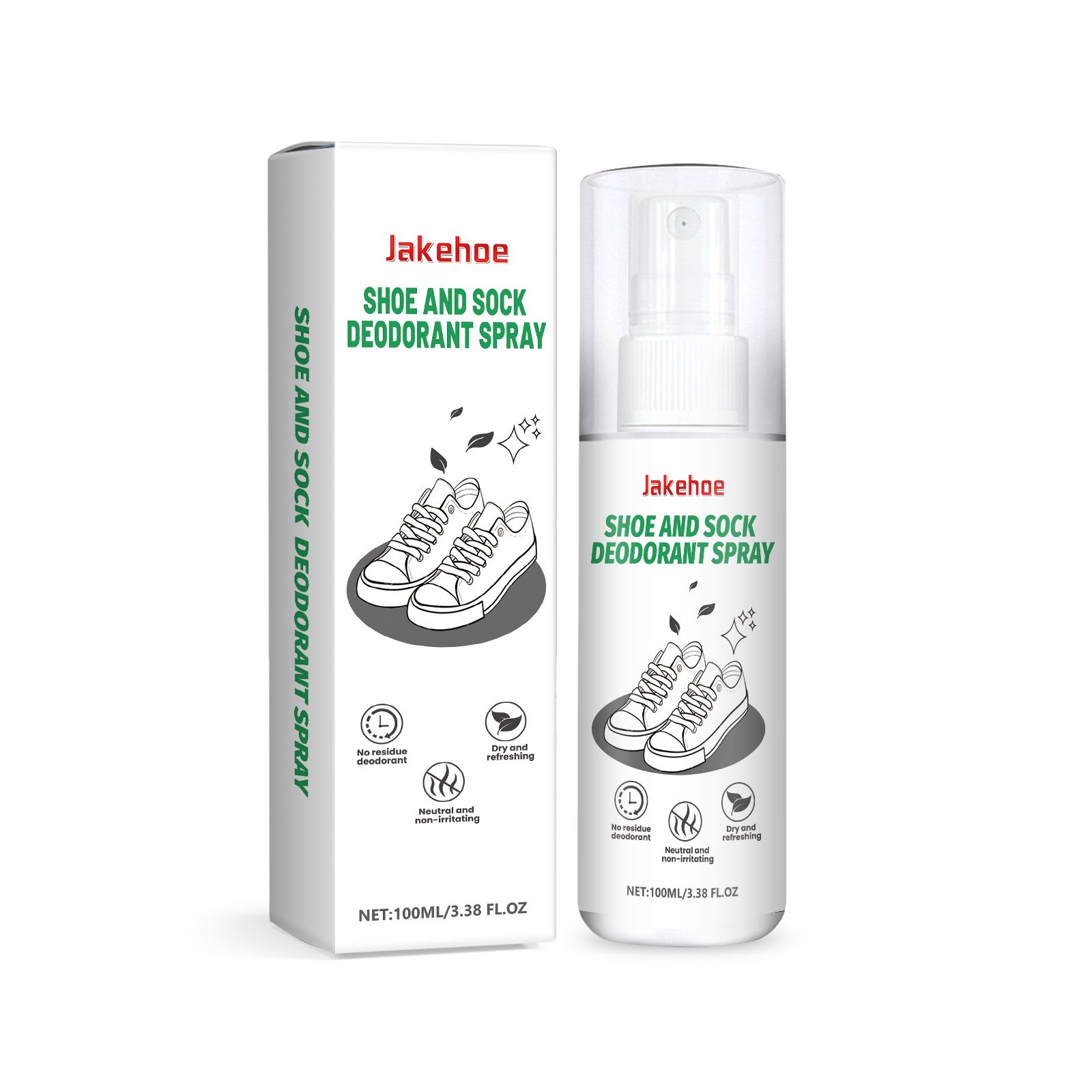JAKEHOE Shoe and Sock Deodorizing Spray, 100 ml / 1 Bottle photo 1
