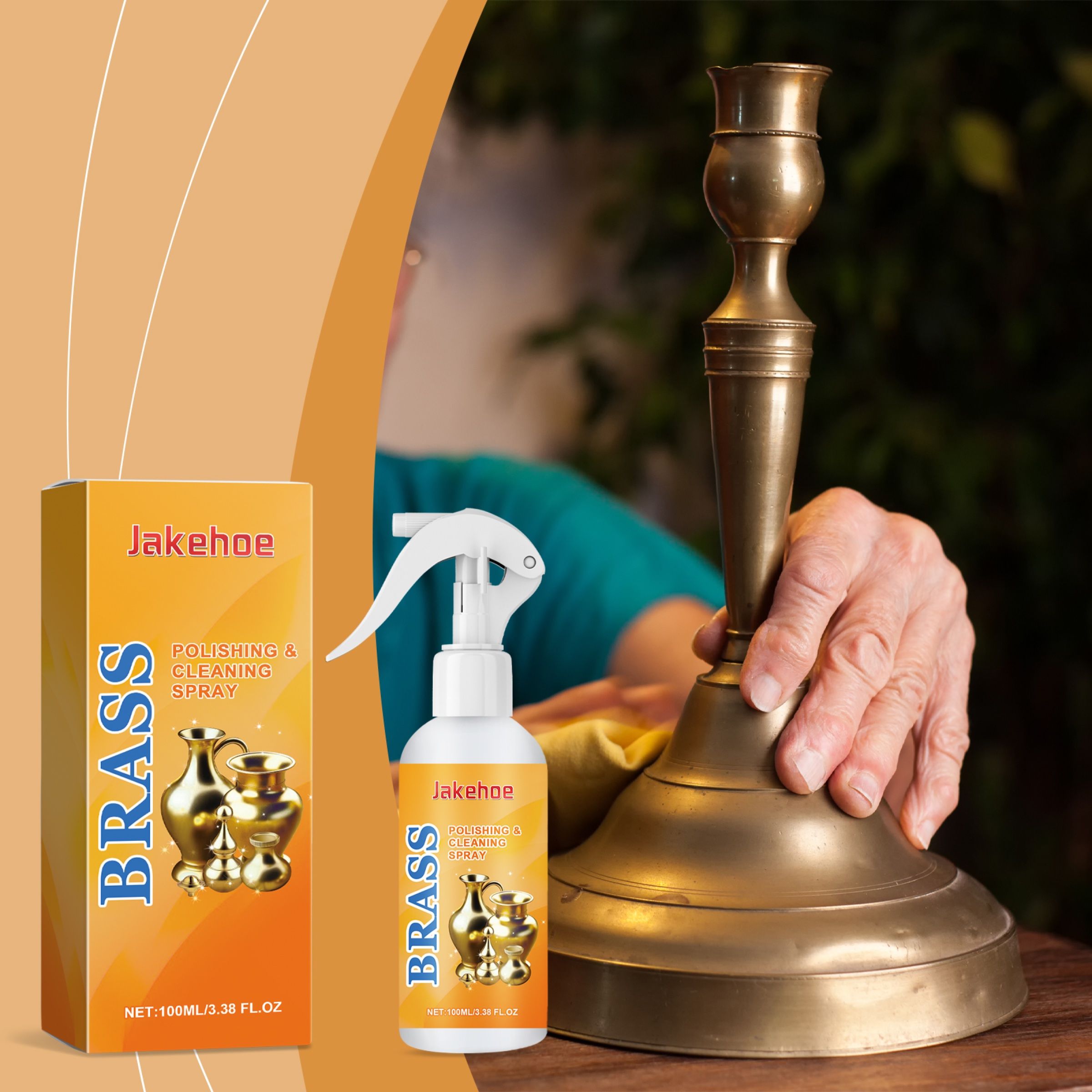 JAKEHOE Brass Cleaning and Polishing Spray, 100 ml / 1 Bottle photo 4