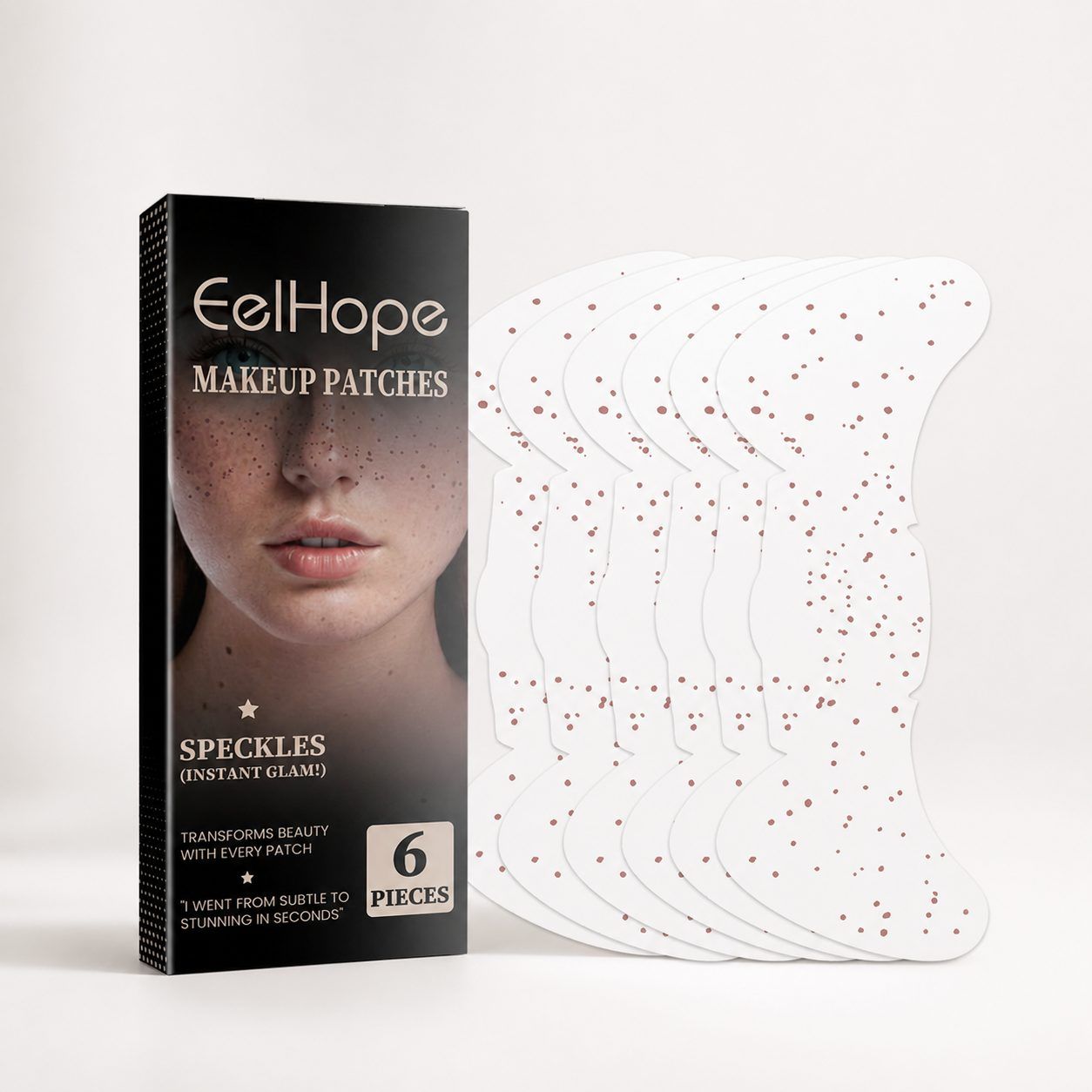 EELHOPE Water-Transfer Freckle Cosmetic Stickers, 6 Pieces photo 1