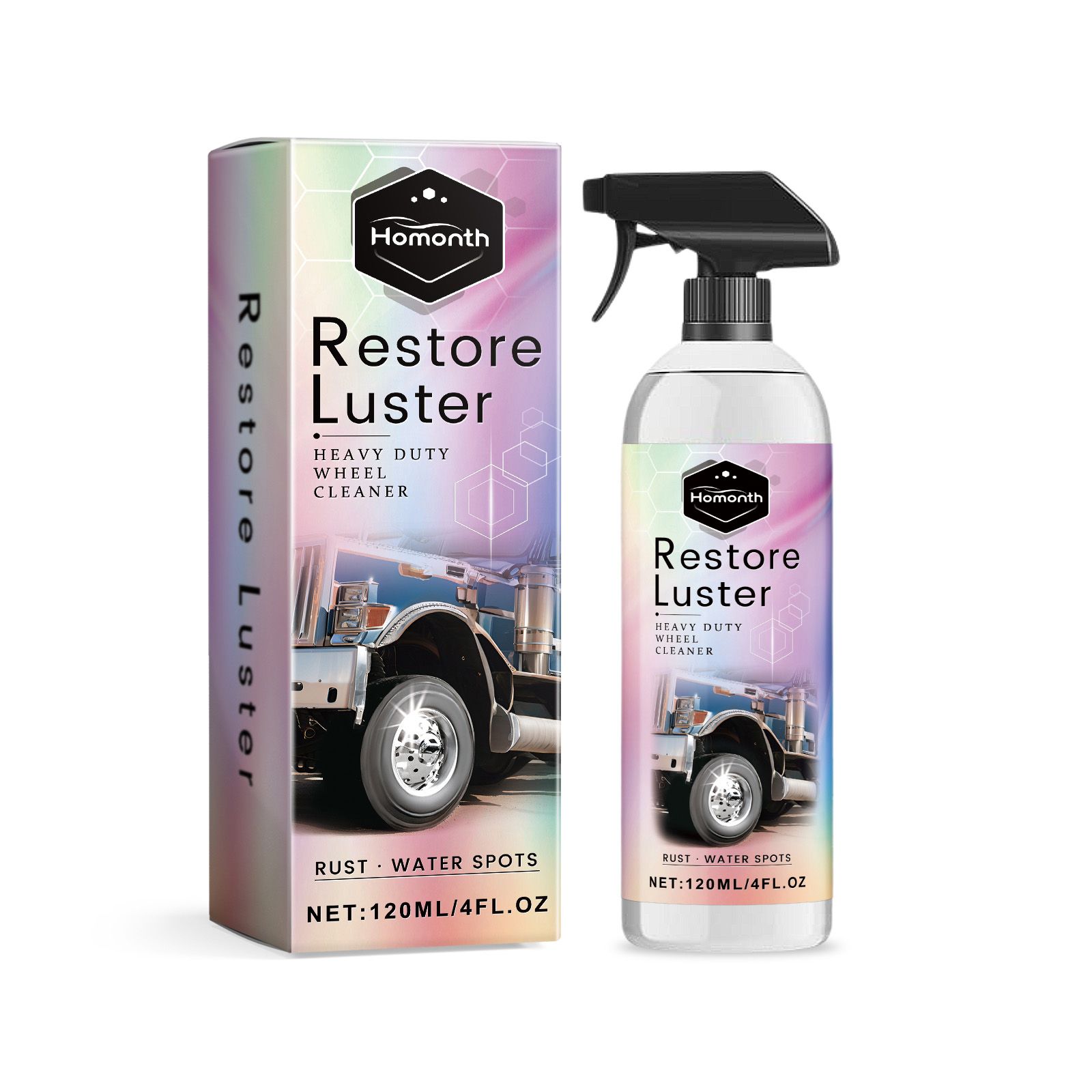 HOMONTH Automotive Wheel Cleaner, 120 ml / 1 Bottle photo 1