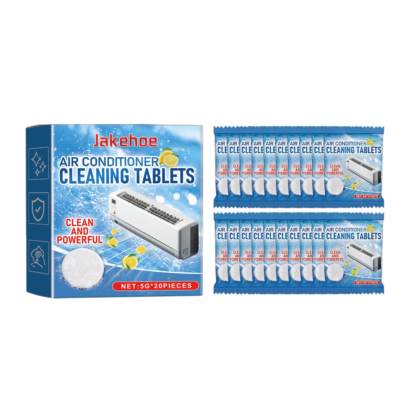 JAKEHOE Air Conditioner Cleaning Tablets, 5 g*20Pieces photo 1