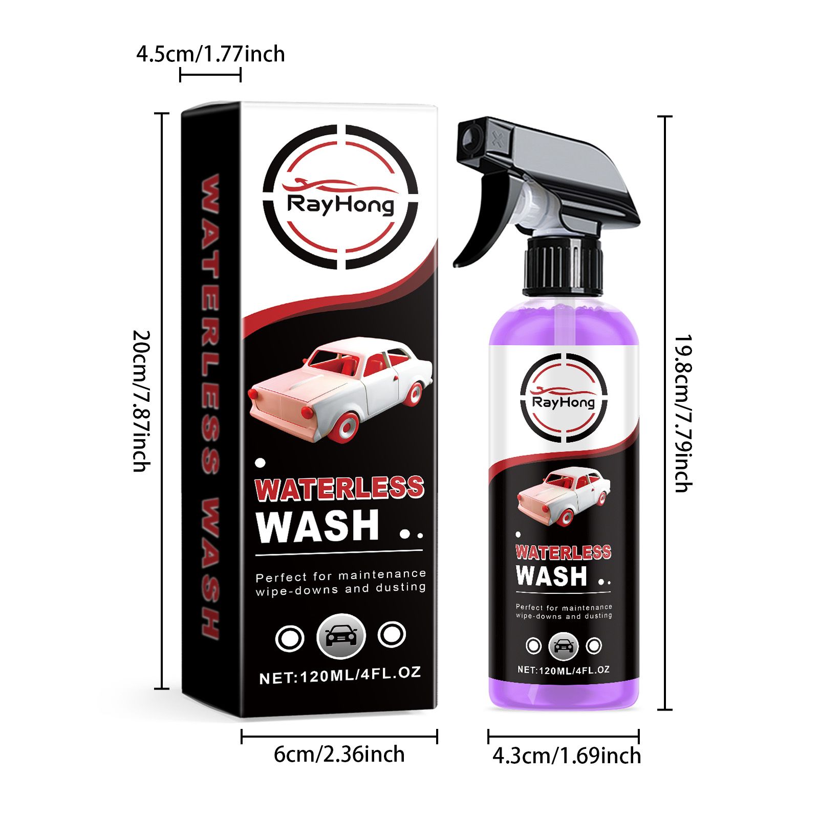 RAYHONG Multipurpose Automotive Cleaner, 120 ml / 1 Bottle photo 3