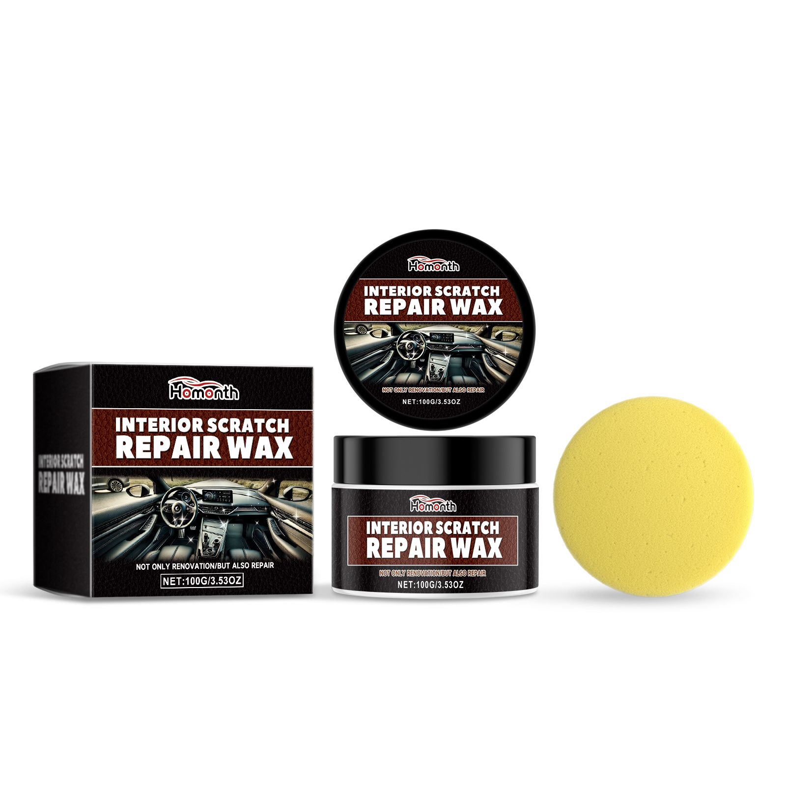 HOMONTH Automotive Interior Scratch Care Wax, 1 Kit photo 1