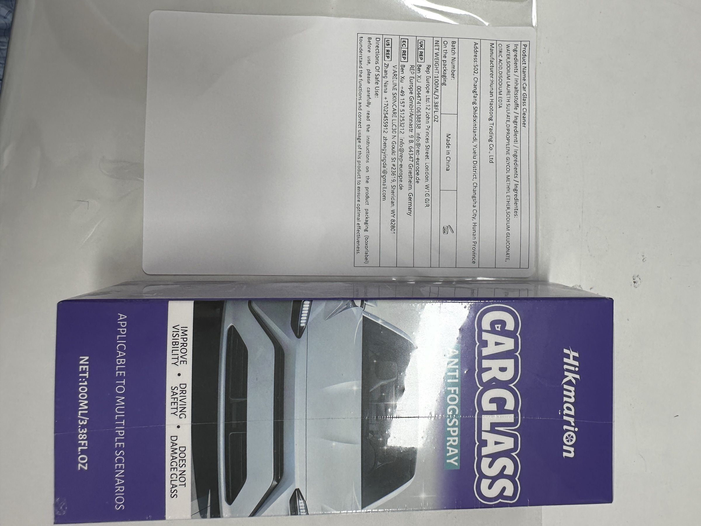 Hikmarion Automotive Glass Anti-Fog Spray, 1 Kit photo 3