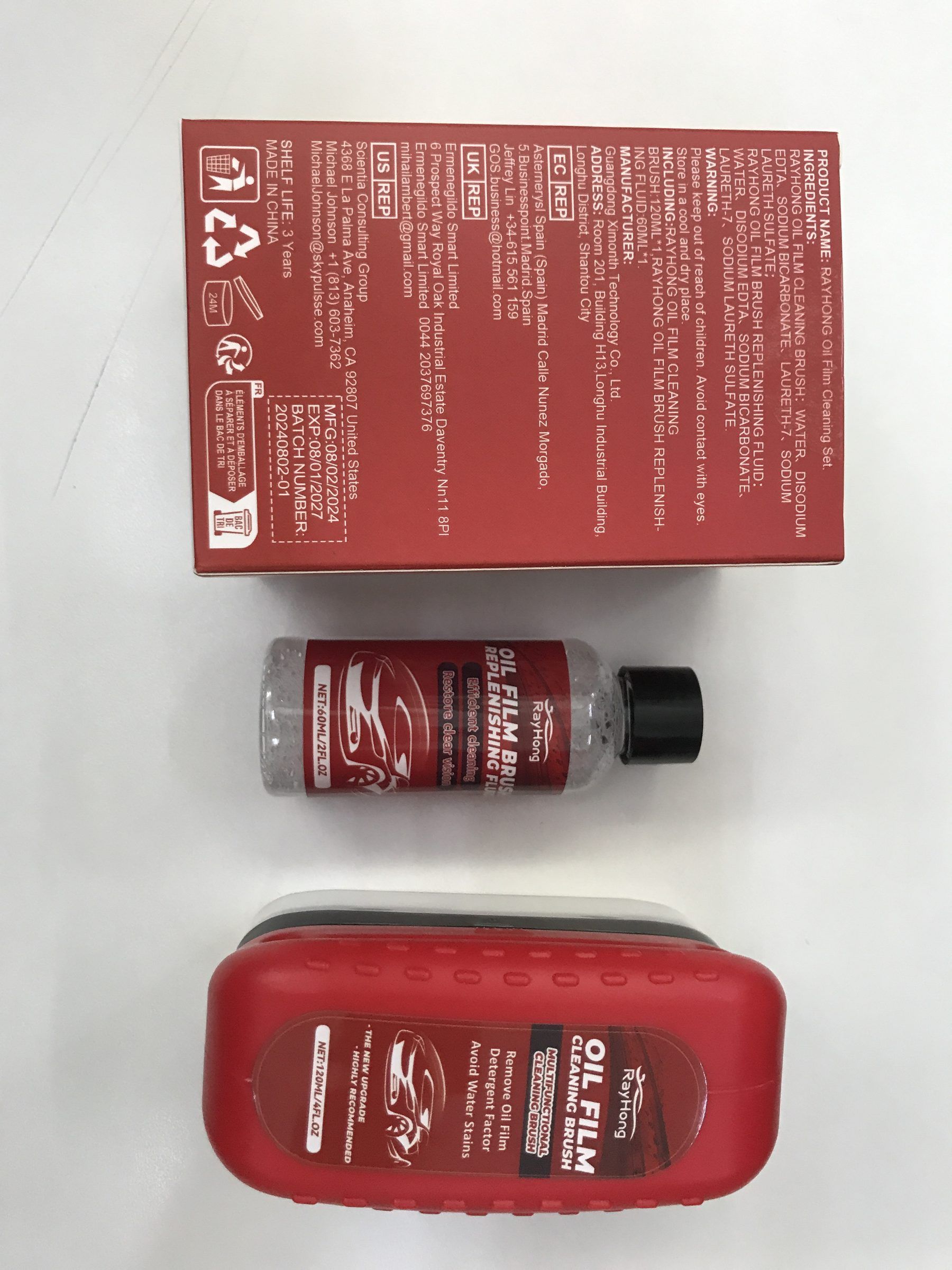 RAYHONG Automotive Windshield Glass Cleaner Kit, 180 ml Kit photo 2