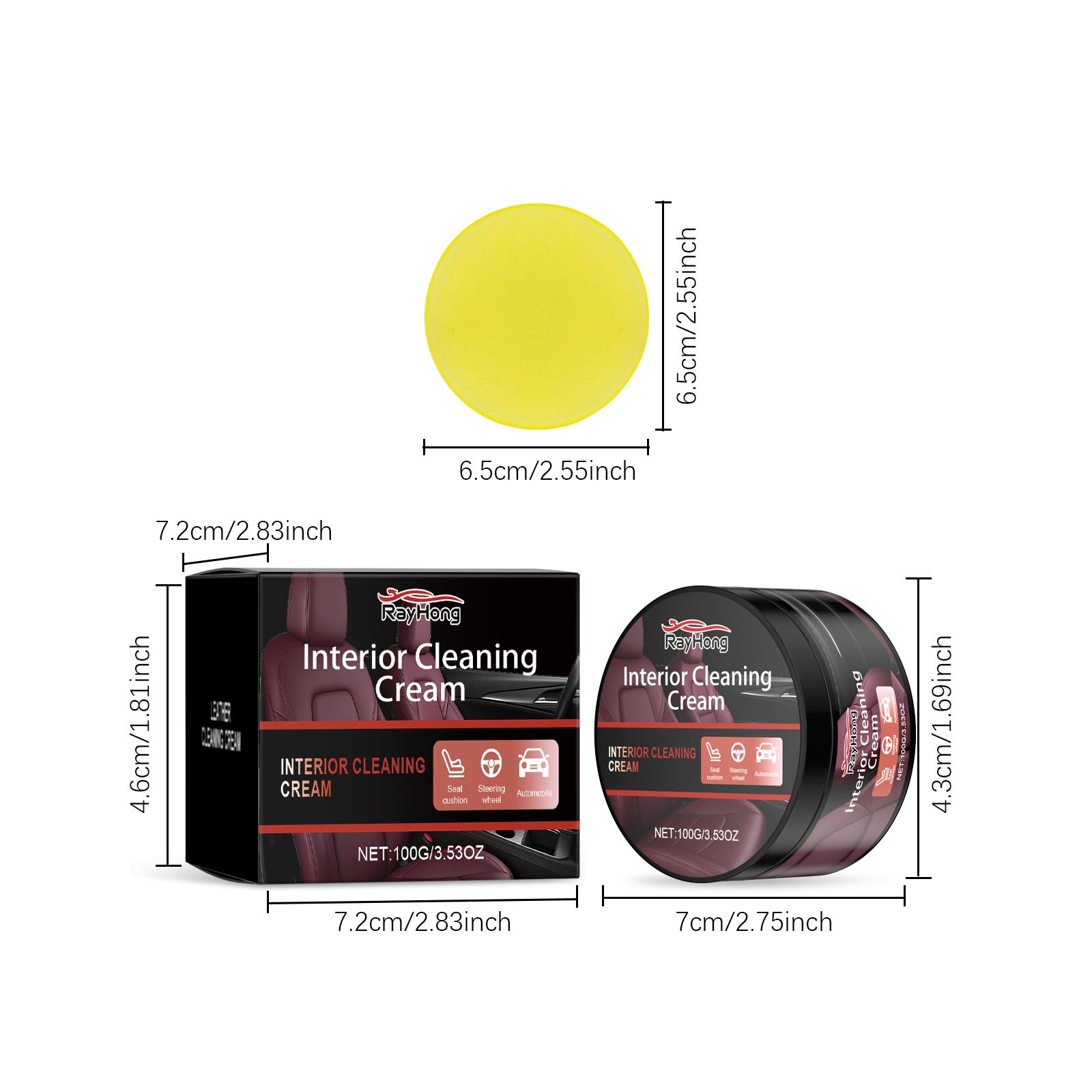 RAYHONG Automotive Leather Interior Care Paste, 100 g / 1 Pack photo 2