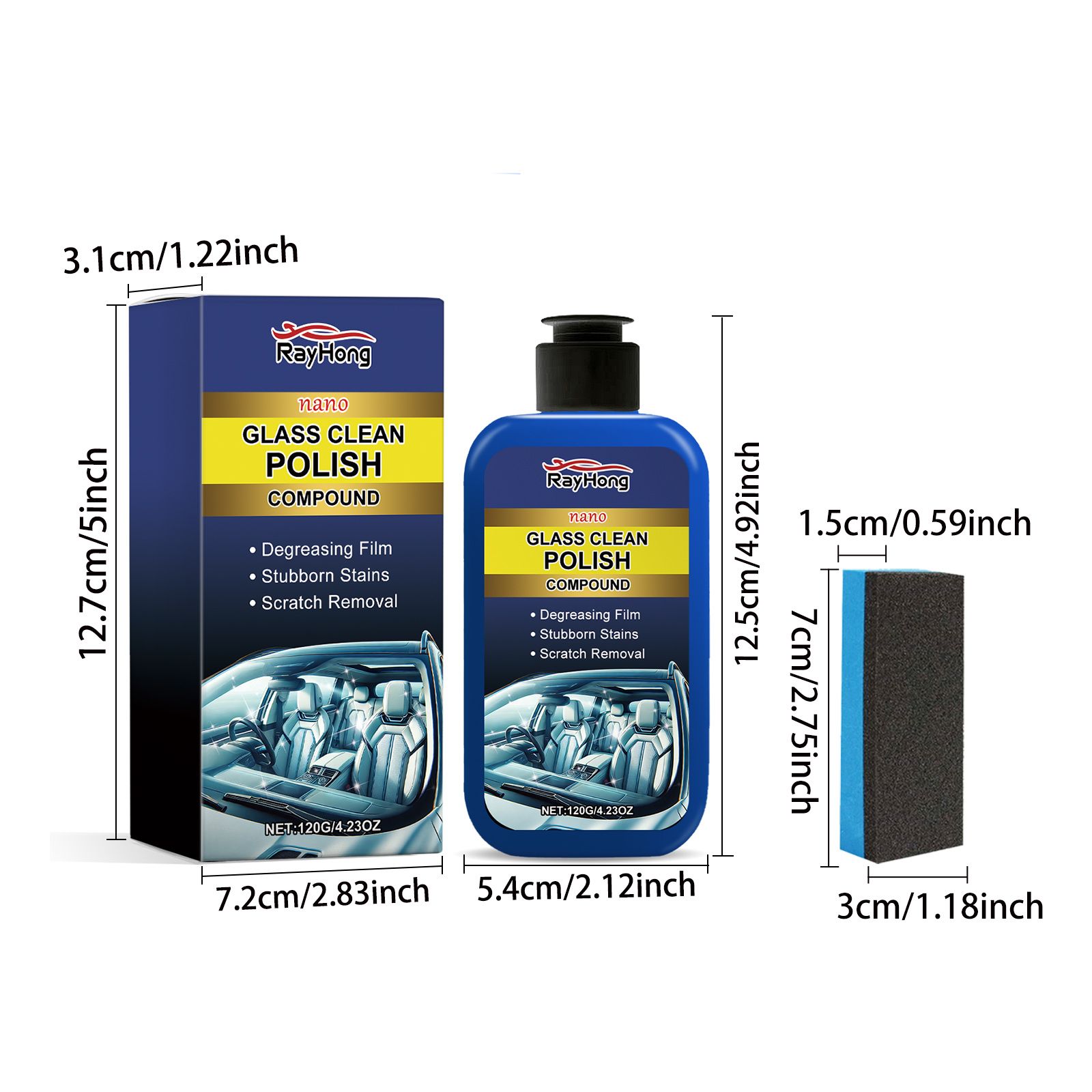 RAYHONG Automotive Glass Film Care Paste Kit, 1 Kit photo 3