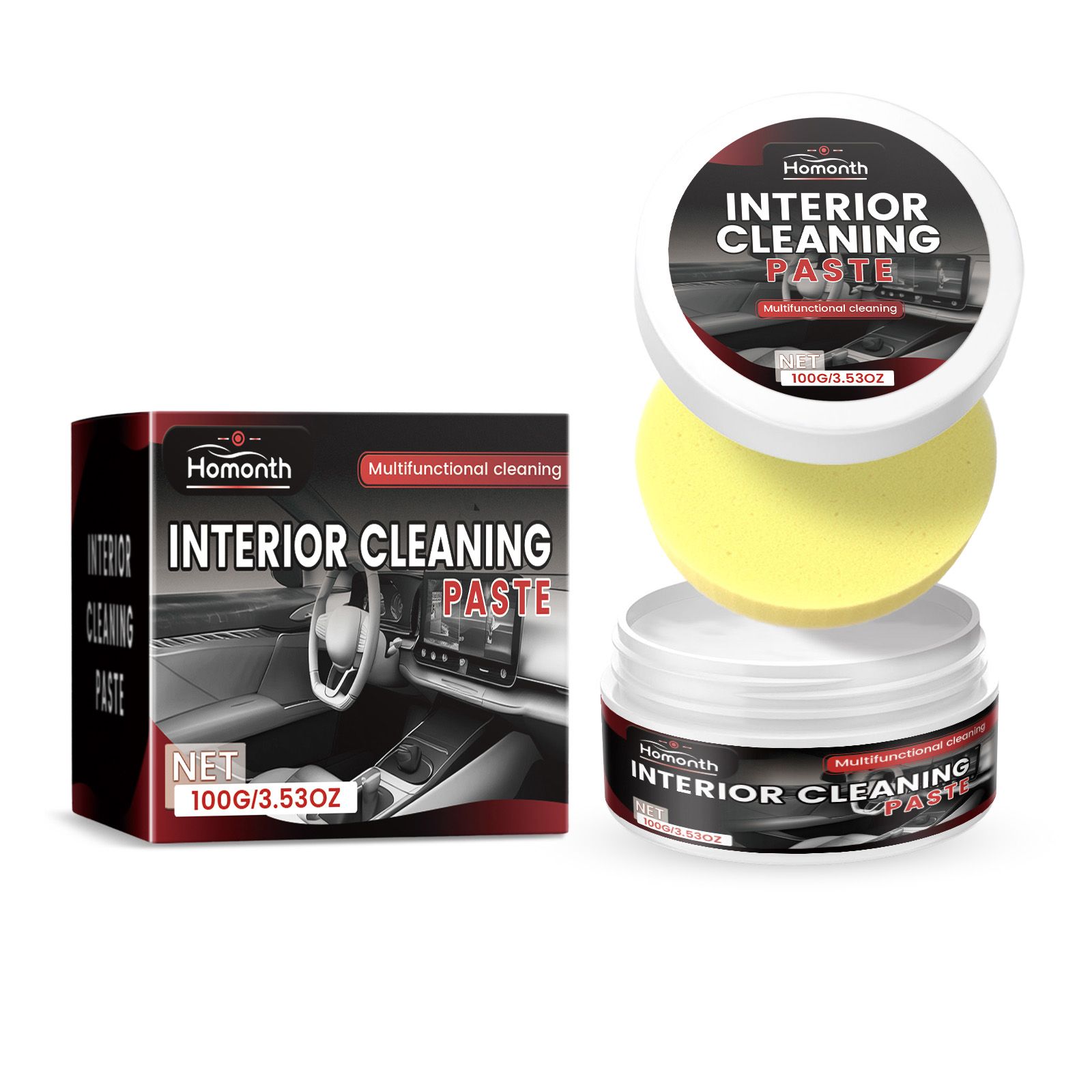 HOMONTH Automotive Interior Cleaning Paste, 1 Kit photo 1