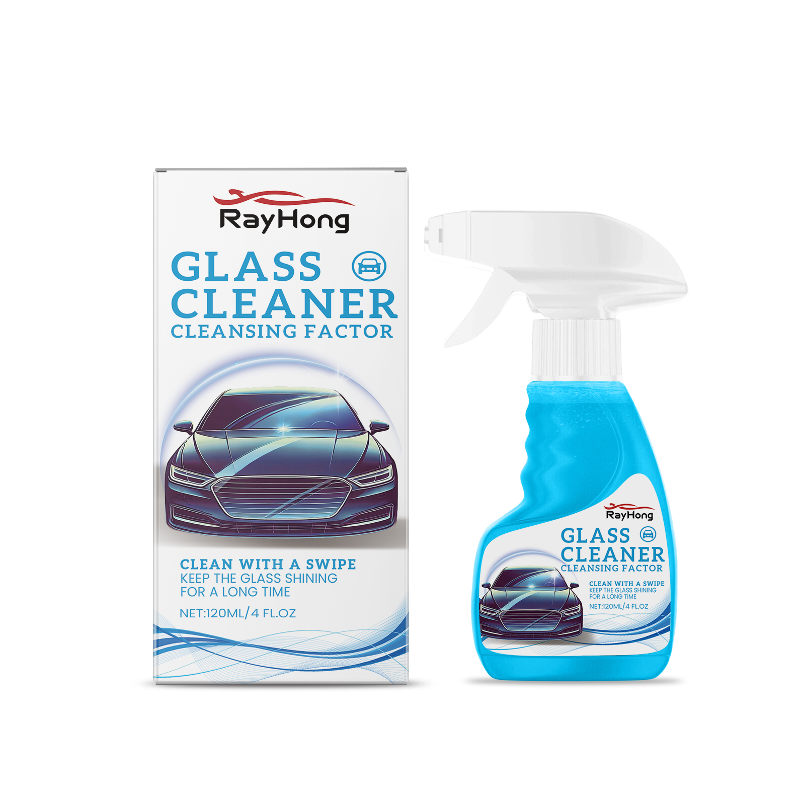 Glass Cleaner, Decontamination Rainproof Anti-Fog Clear View Wash photo 1
