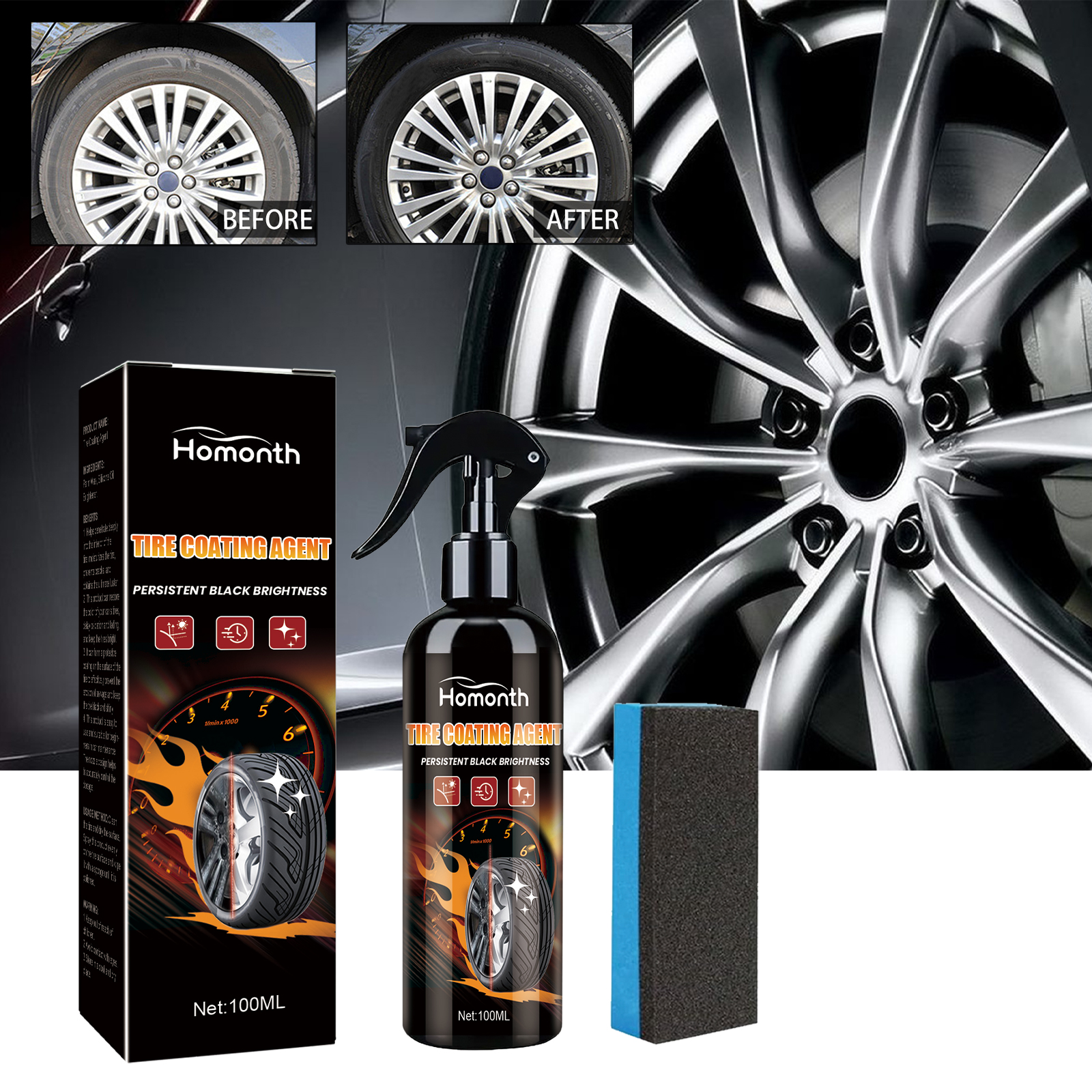 Coating Agent, Tire Rim Gloss Durable Decontamination Brightener photo 4