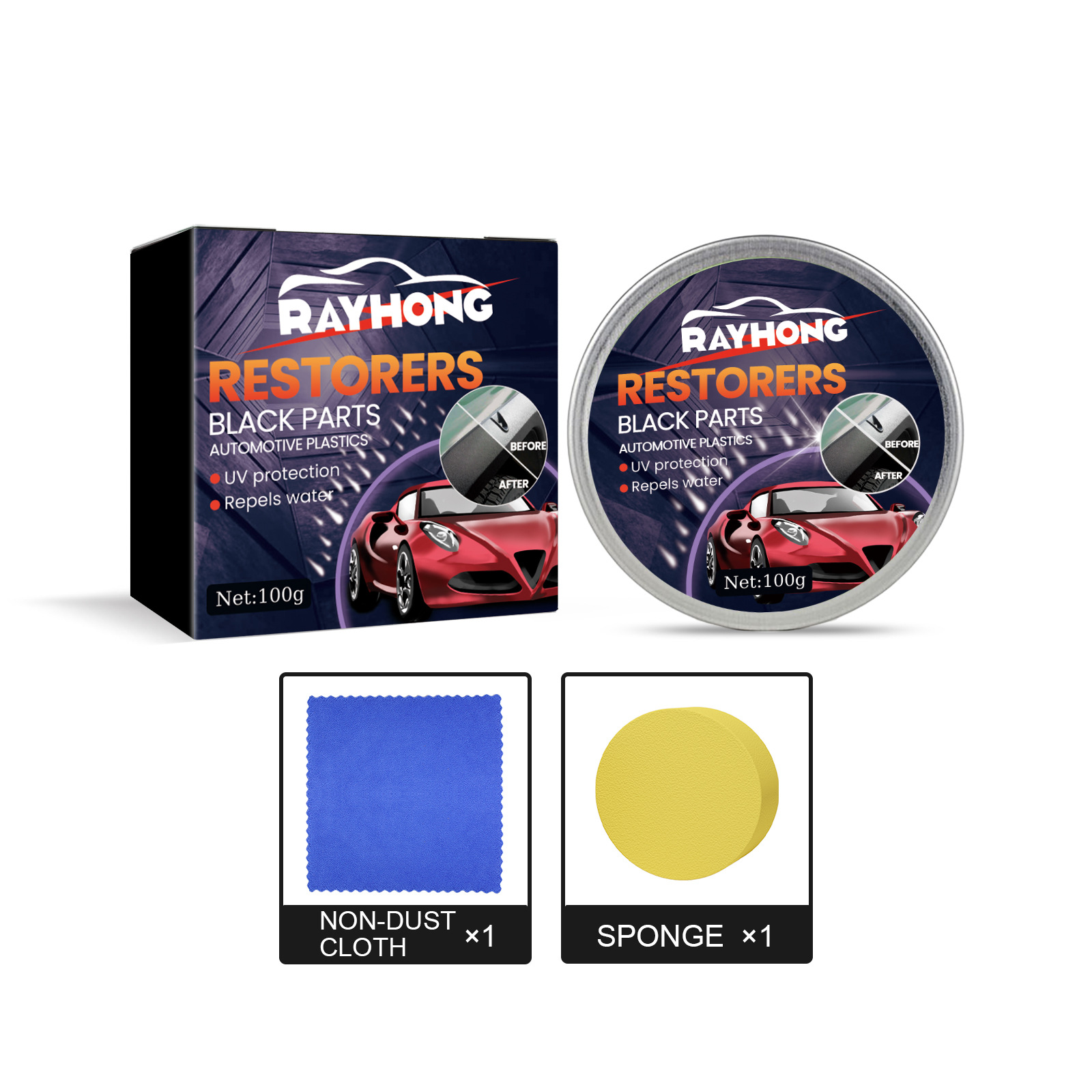 Plastic Repair Wax, Interior Seat Decontamination Gloss Restoration Wax photo 1