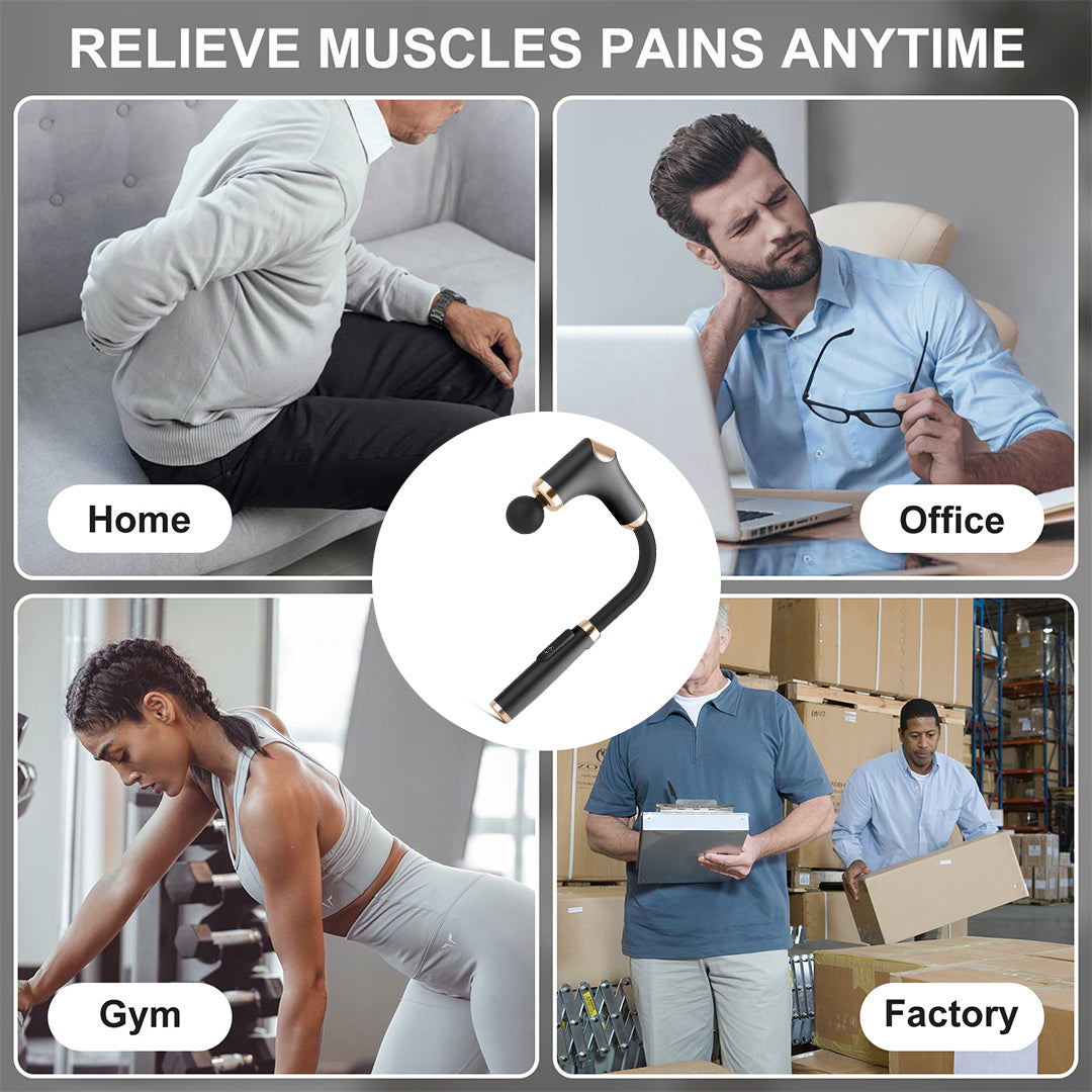 Cordless Massage Gun - 8 Heads, 3 Modes, Long Handle Ergonomic Design, Ultra Quiet Operation photo 7