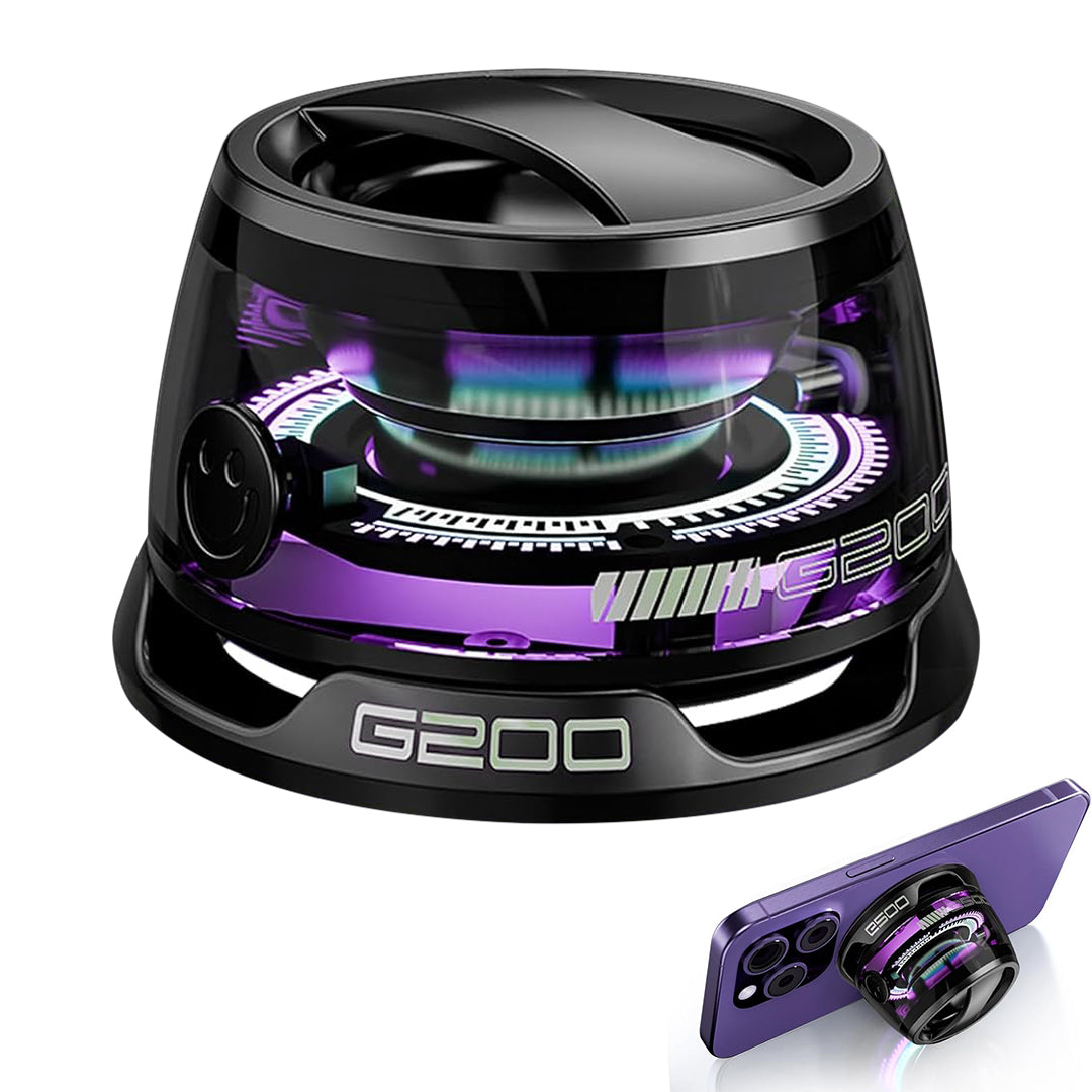 Magnetic Bluetooth Speaker - 360 Degree Stereo Sound, LED Light Design & Magnetic Mount For Smart Devices photo 1