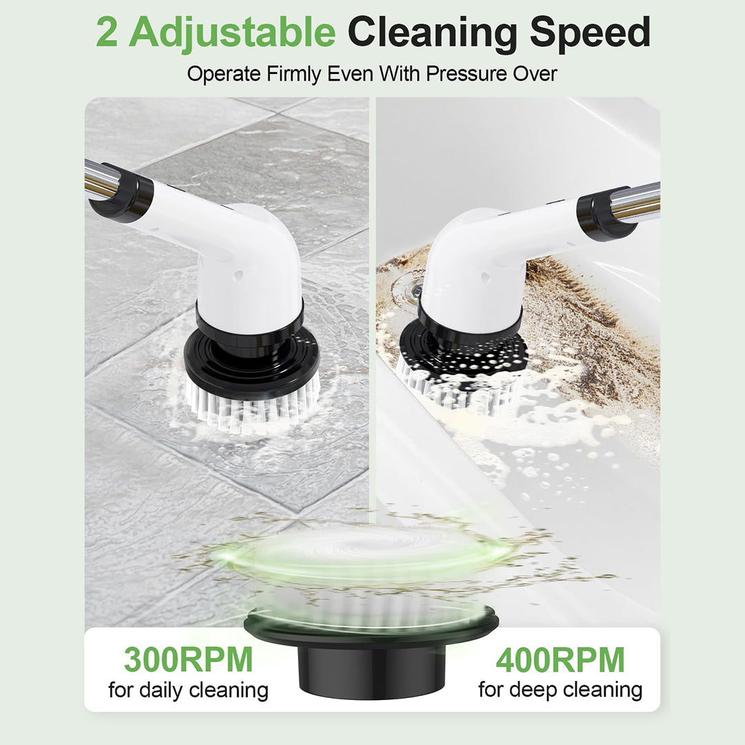 Pro Electric Cleaning Brush - 9 Heads, Dual-Speed, IPX7 Waterproof photo 4