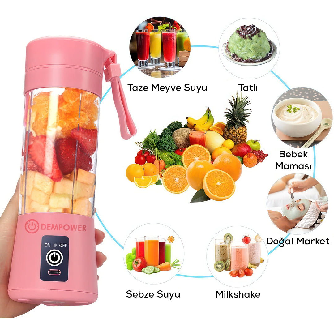 Portable Rechargeable Smoothie Blender 380ml photo 5