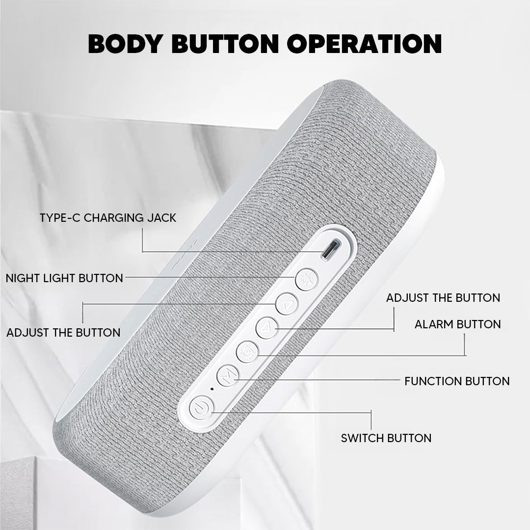 Bluetooth Speaker With 15W Wireless Charging - LED Clock, Alarm, RGB Night Light photo 5