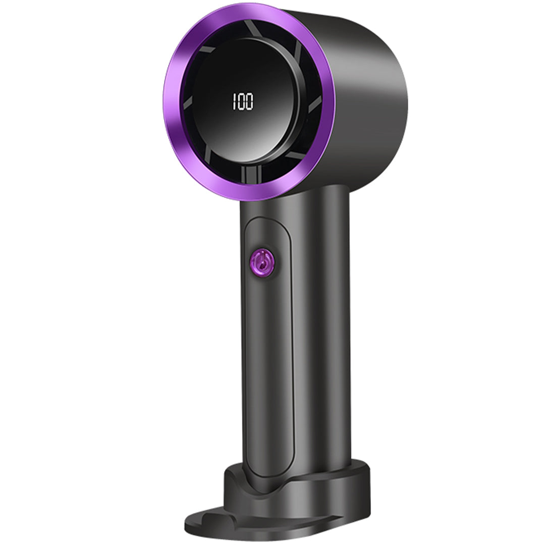 Handheld Turbo Fan With LCD Display - 100-Level Speed Control, High-Speed Cooling & Silent Brushless Motor photo 1