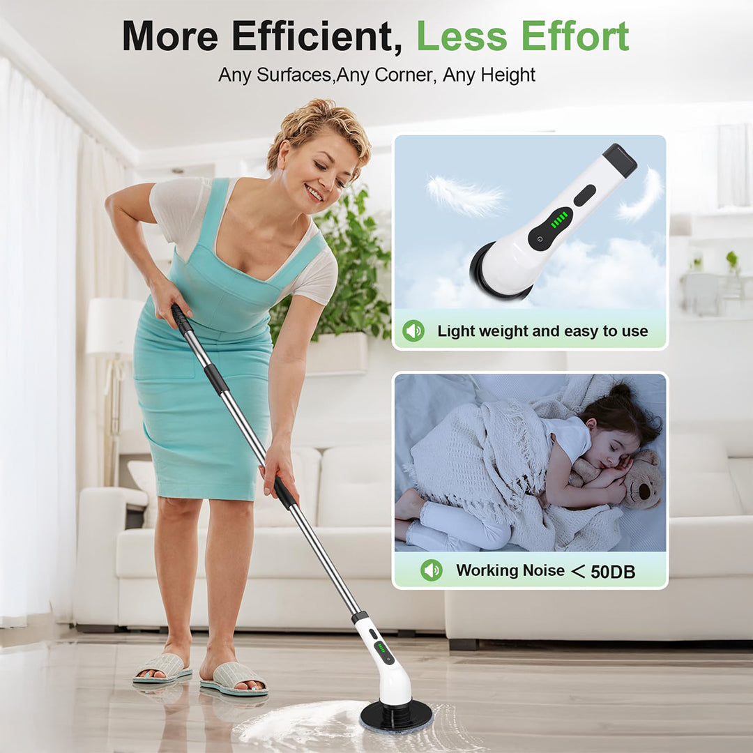 Pro Electric Cleaning Brush - 9 Heads, Dual-Speed, IPX7 Waterproof photo 5